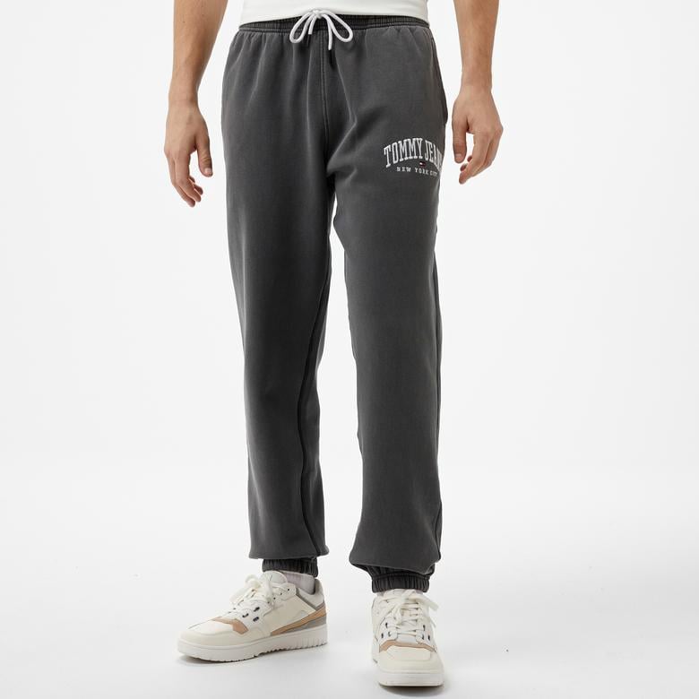 Tommy Jeans Rlx Varsity Erkek Siyah Eşofman Altı