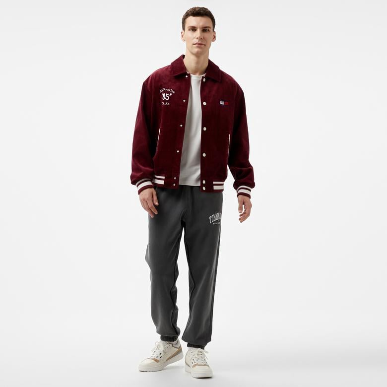 Tommy Jeans Rlx Varsity Erkek Siyah Eşofman Altı