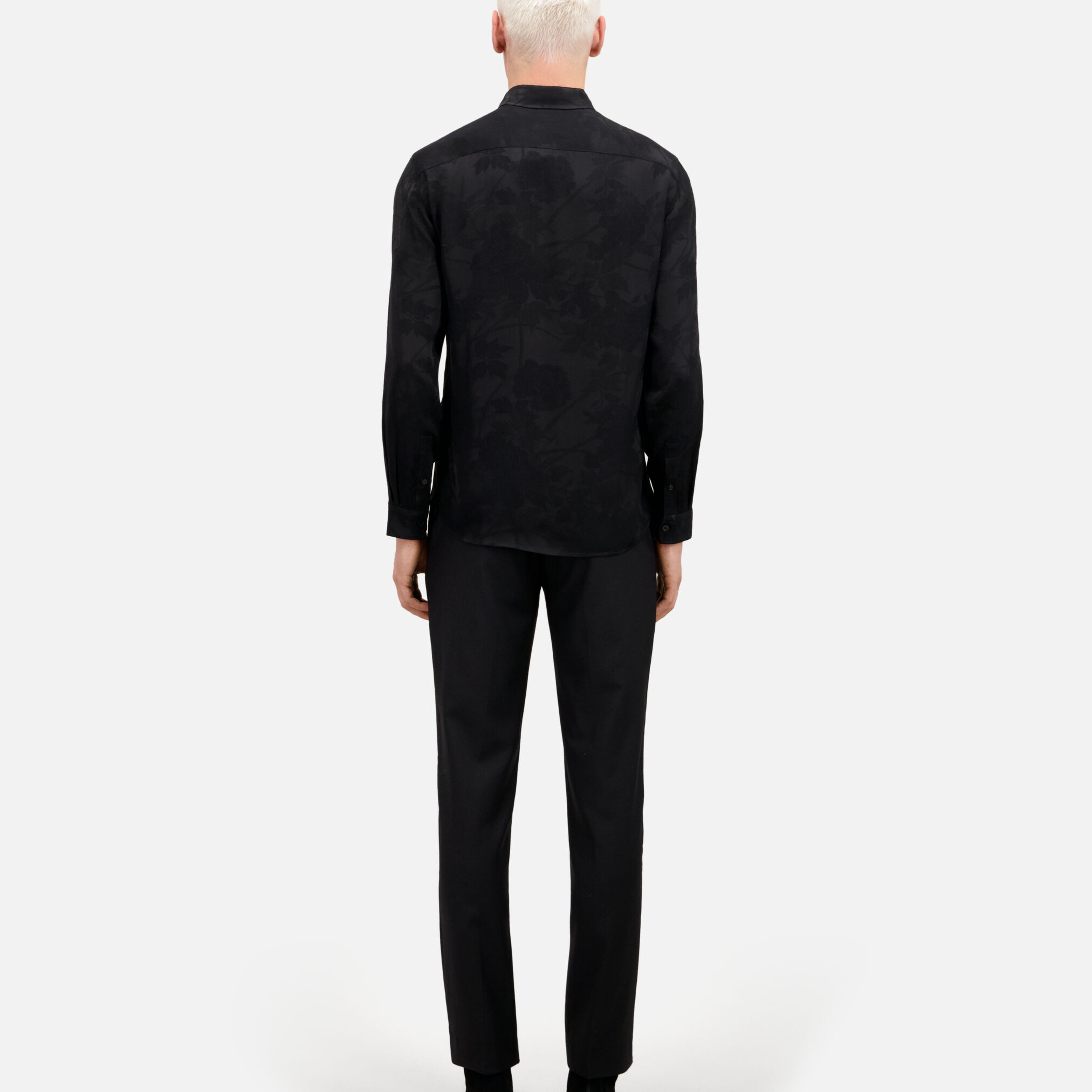 ERKEK DESENLİ SİYAH GÖMLEK