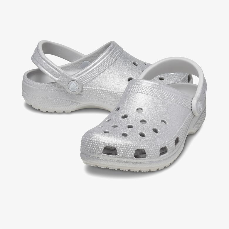 Crocs Classic Glitter Kadın Gri Terlik