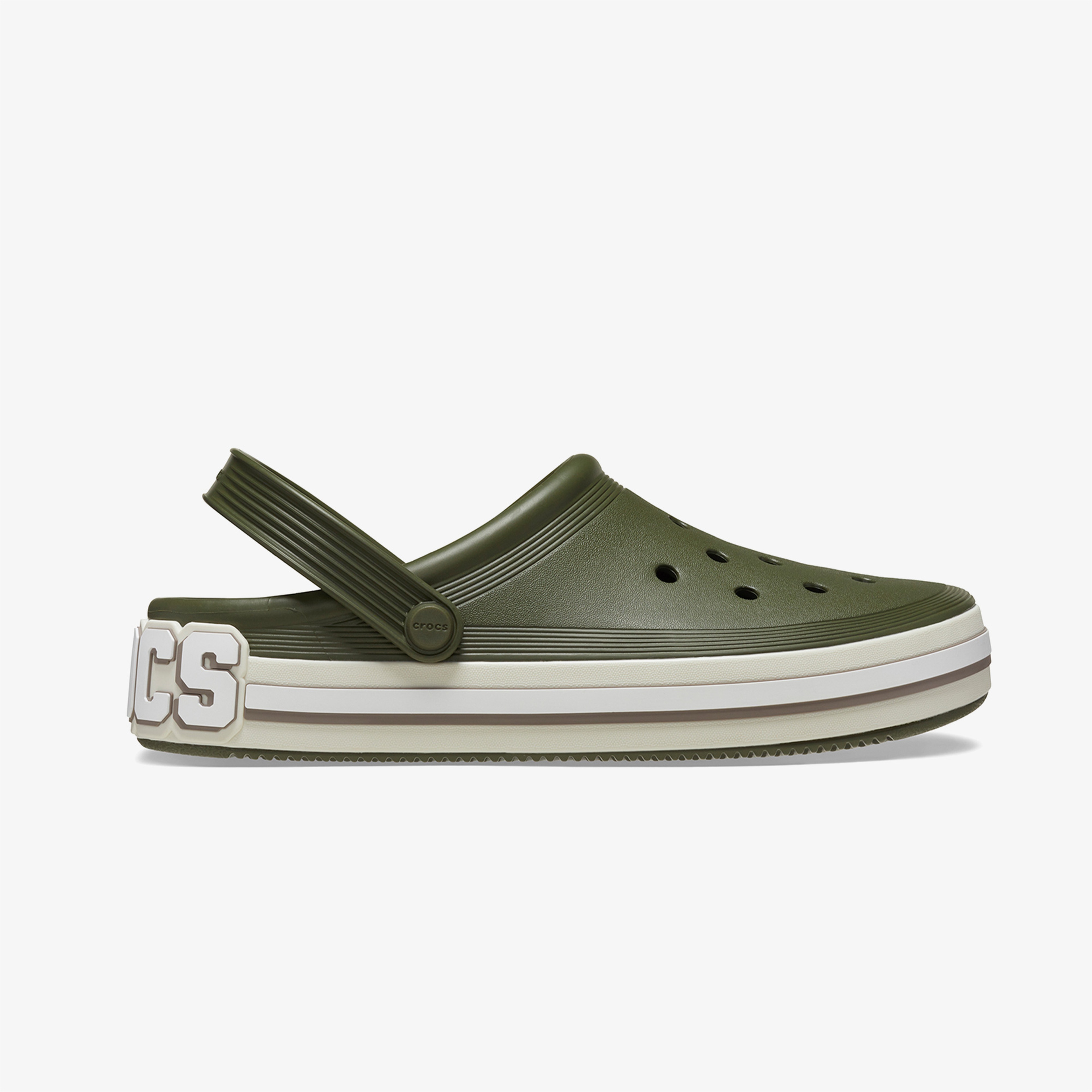 Crocs Off Court Logo Unisex Haki Terlik