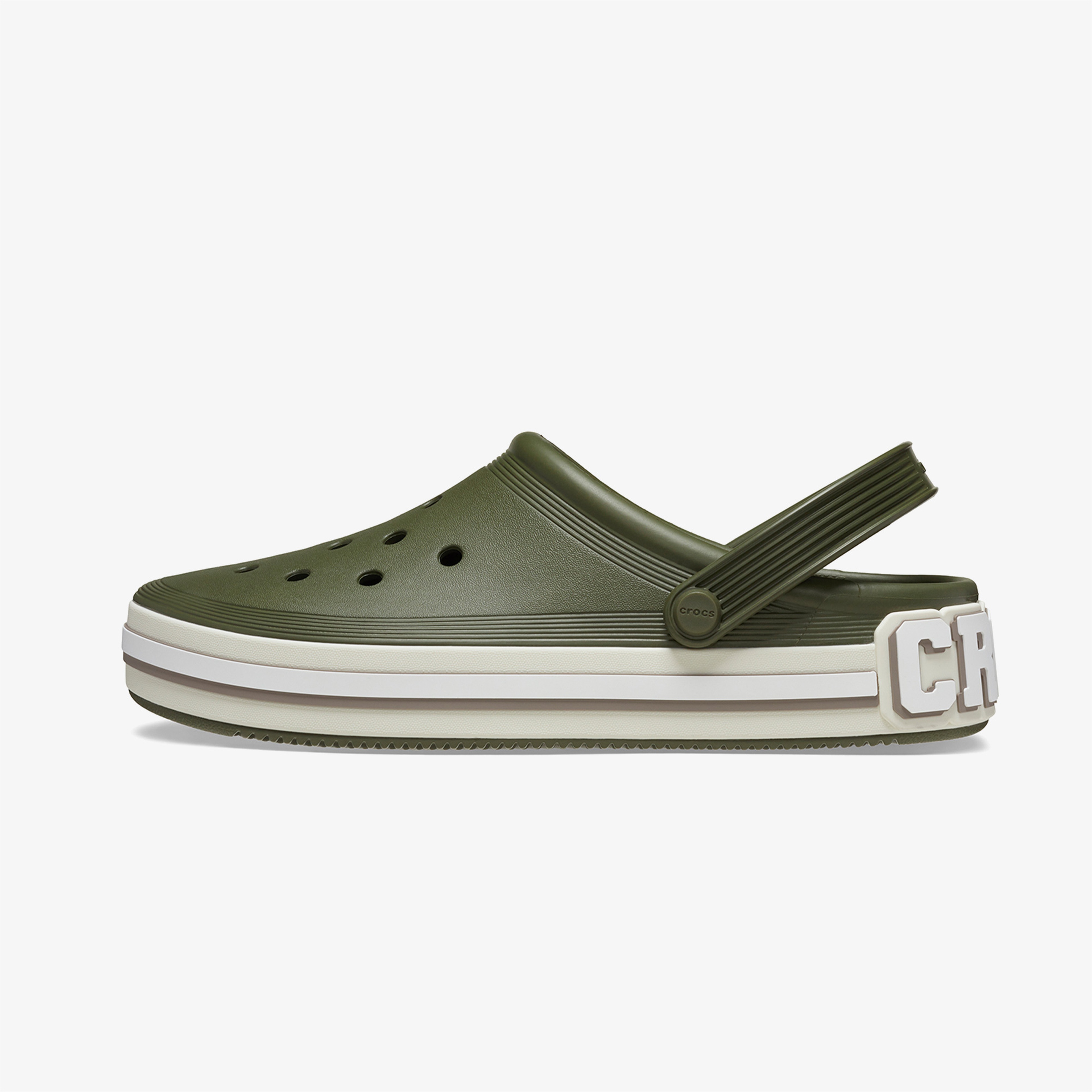 Crocs Off Court Logo Unisex Haki Terlik
