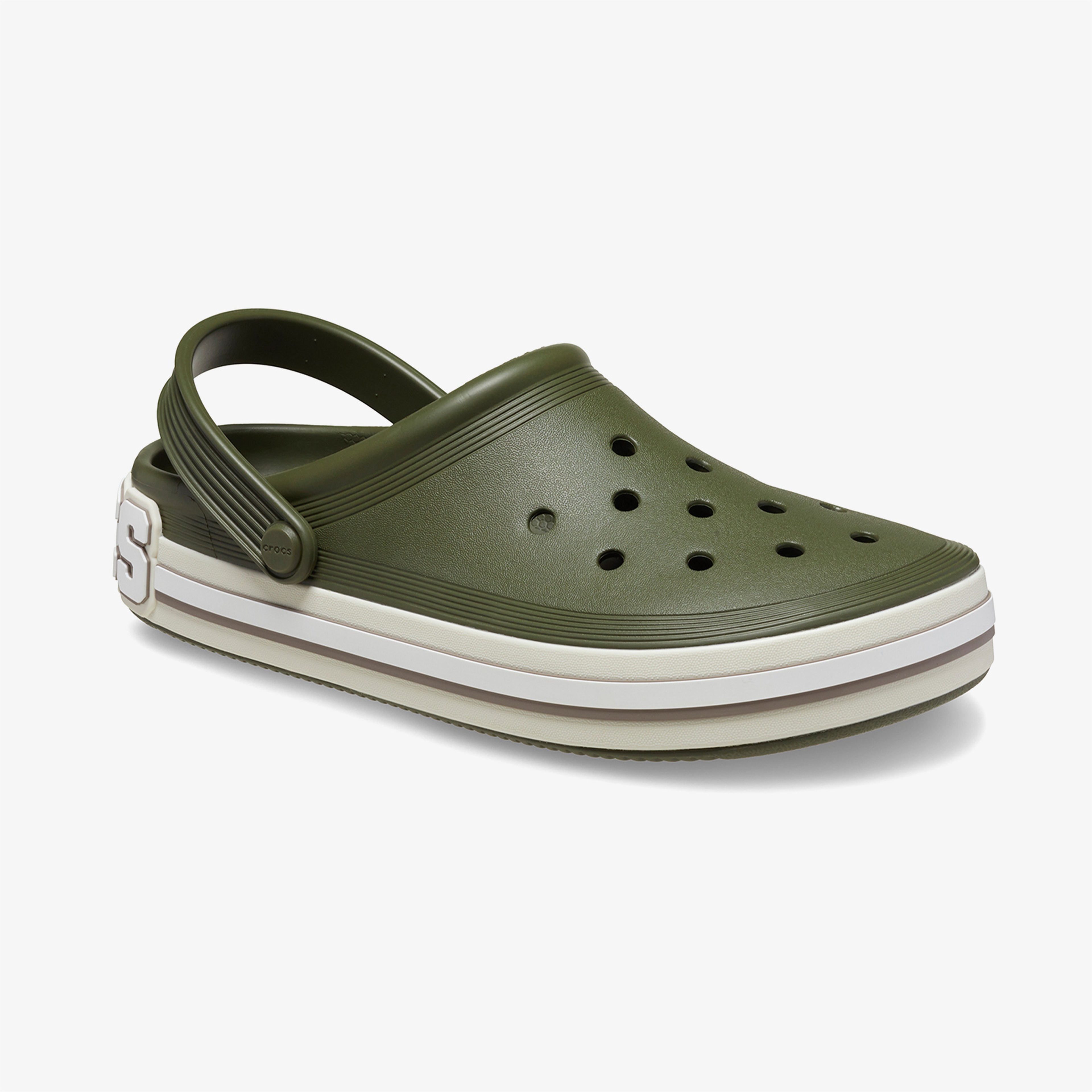 Crocs Off Court Logo Unisex Haki Terlik