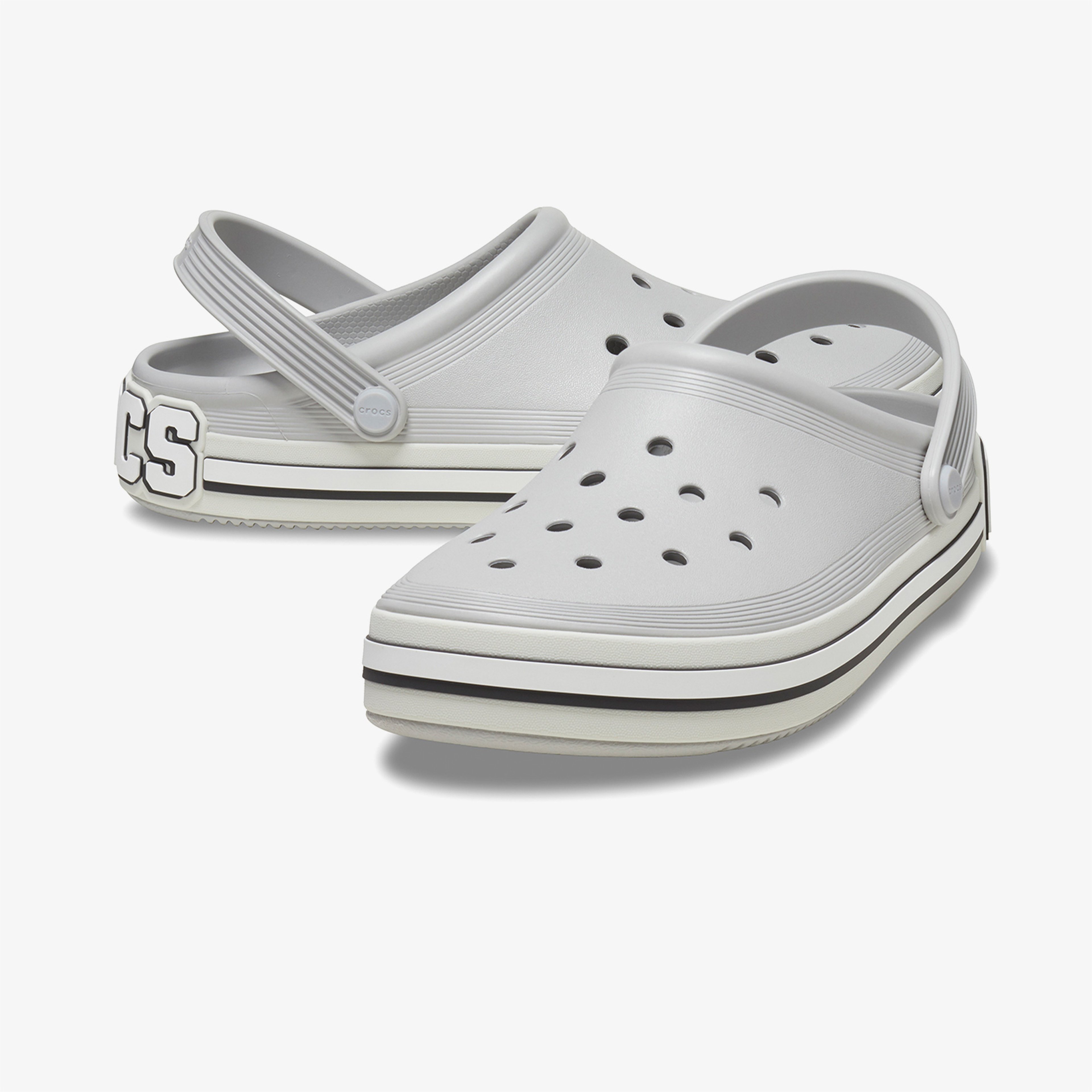 Crocs Off Court Logo Unisex Gri Terlik