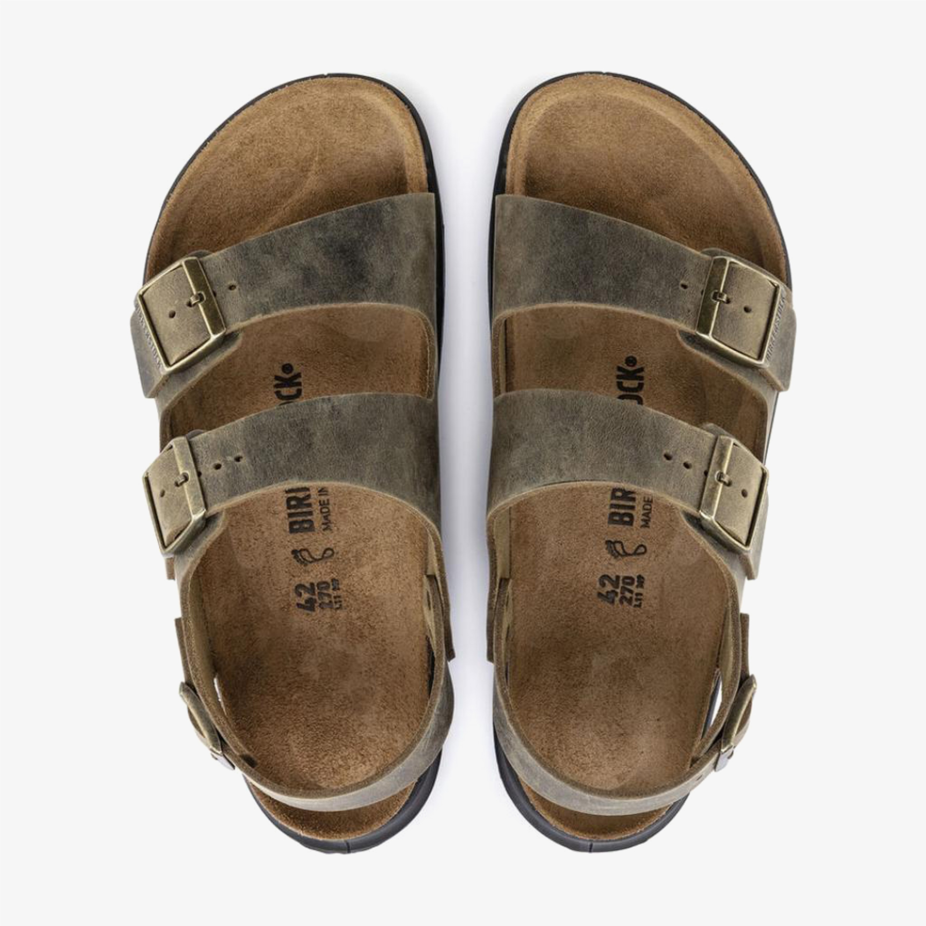 Birkenstock Milano Ct Bf Artic Old Erkek Haki Sandalet