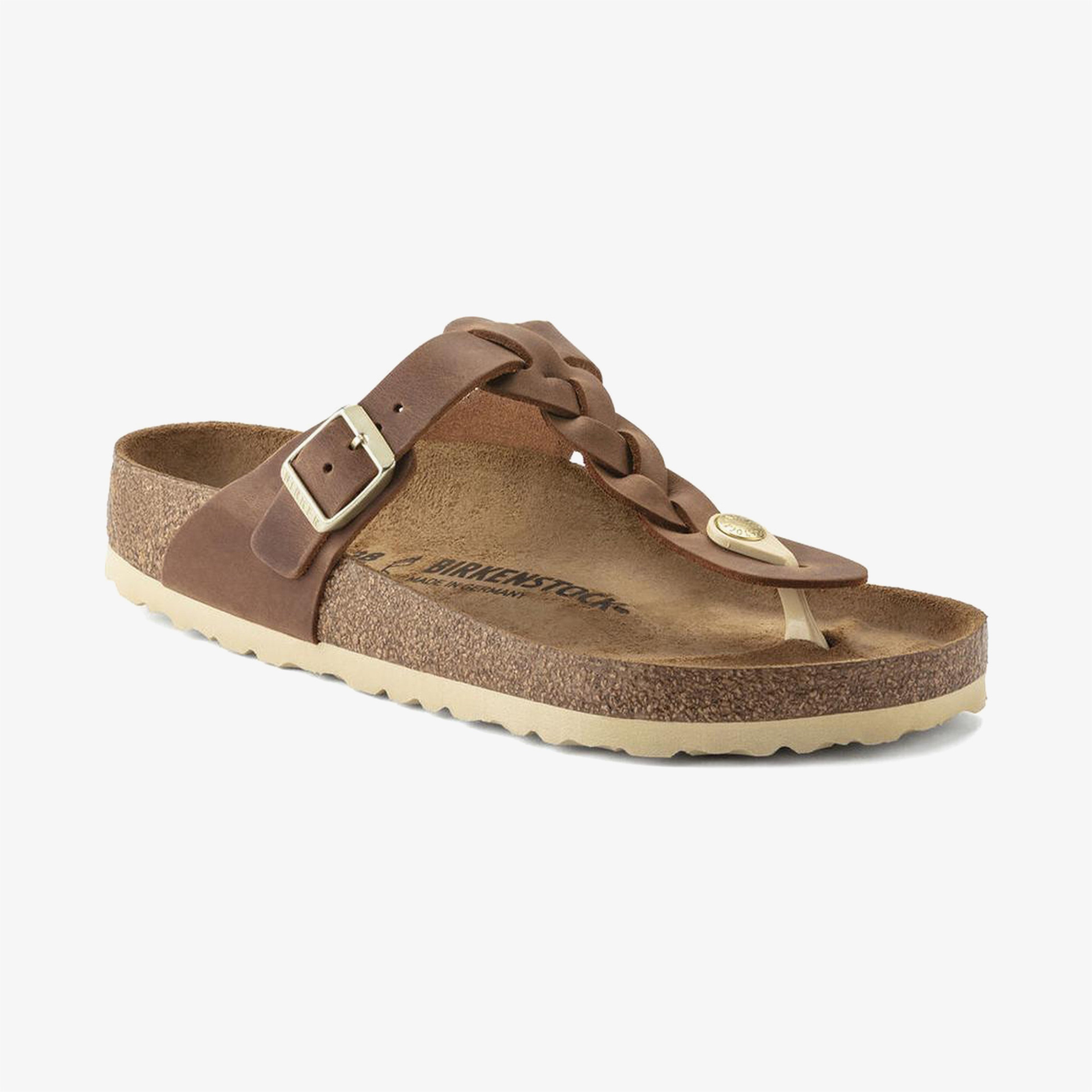 Birkenstock Gizeh Leoi Braided Kadın Kahverengi Terlik
