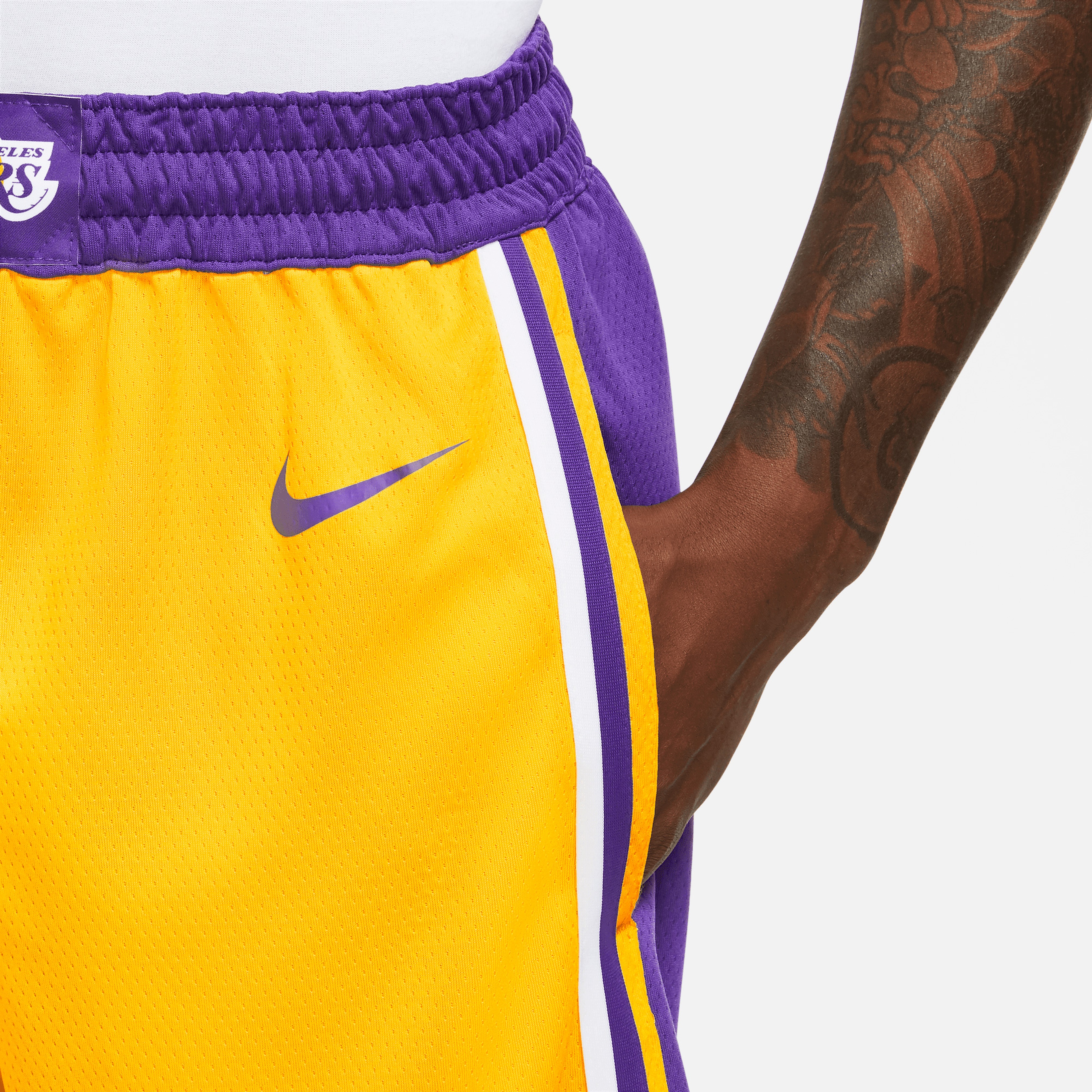 Nike Los Angeles Lakers Spotlight Erkek Sarı Basketbol Şortu