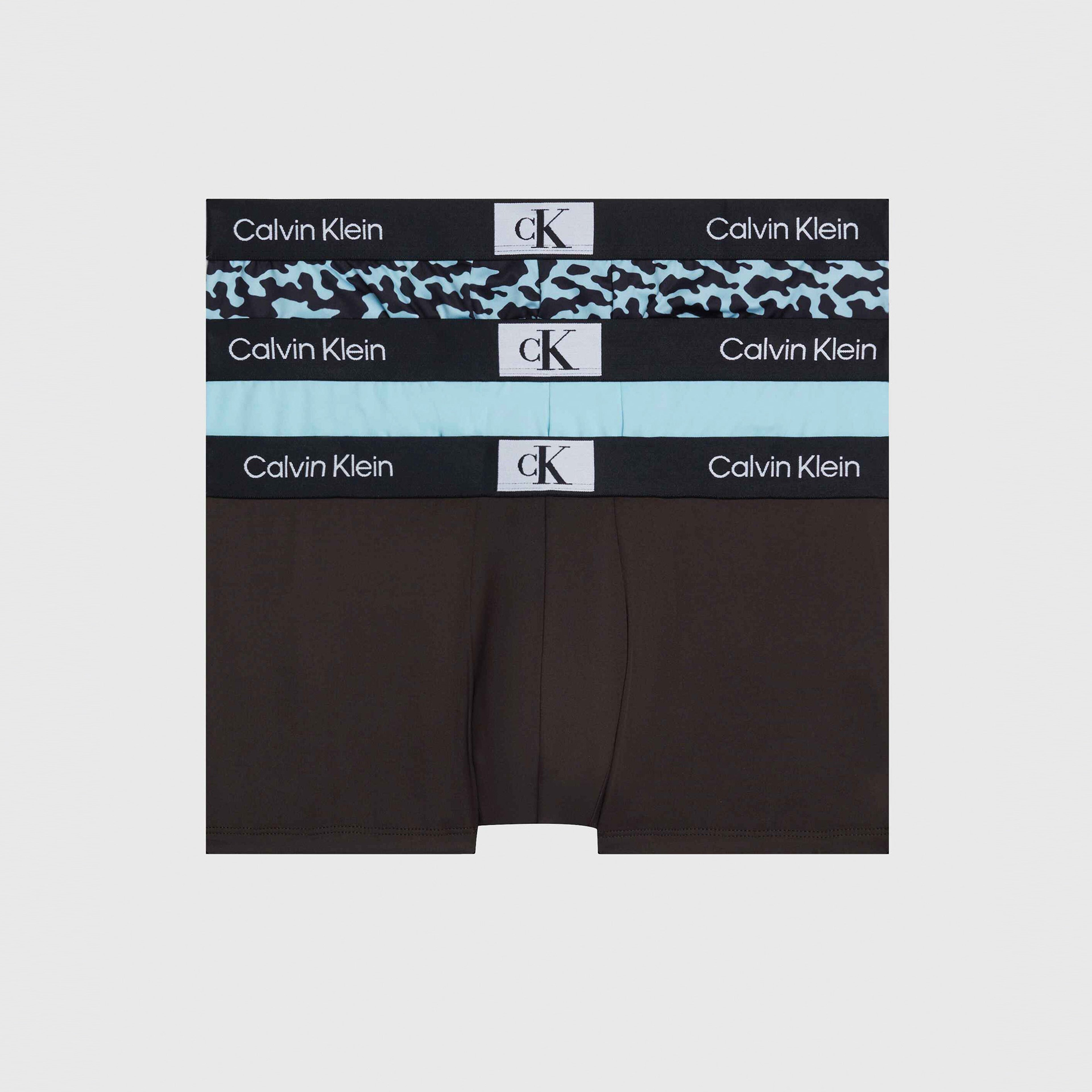 Calvin Klein 96 Micro 3'lü Erkek Mavi Boxer