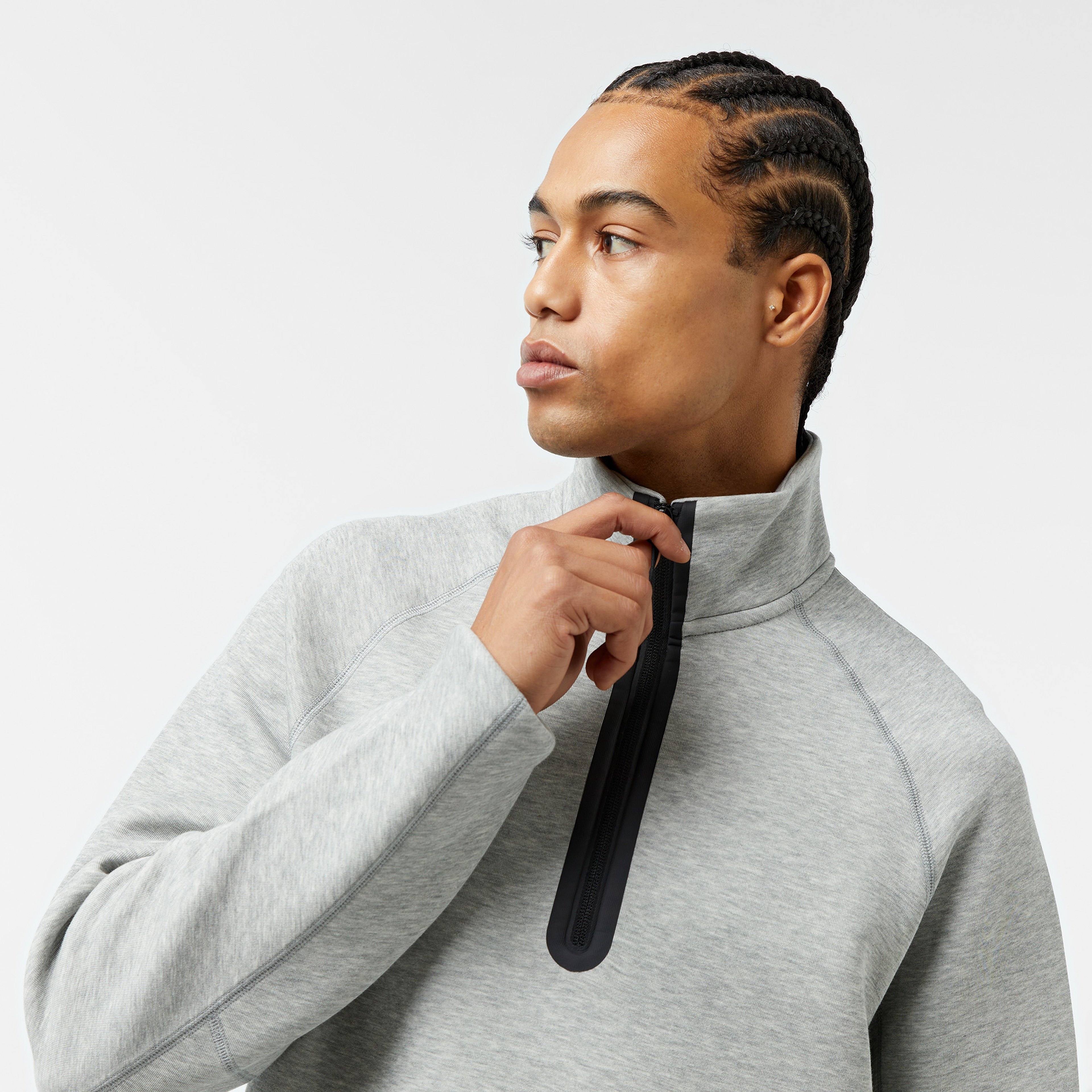 Nike Tech Fleece Top Erkek Gri Sweatshirt