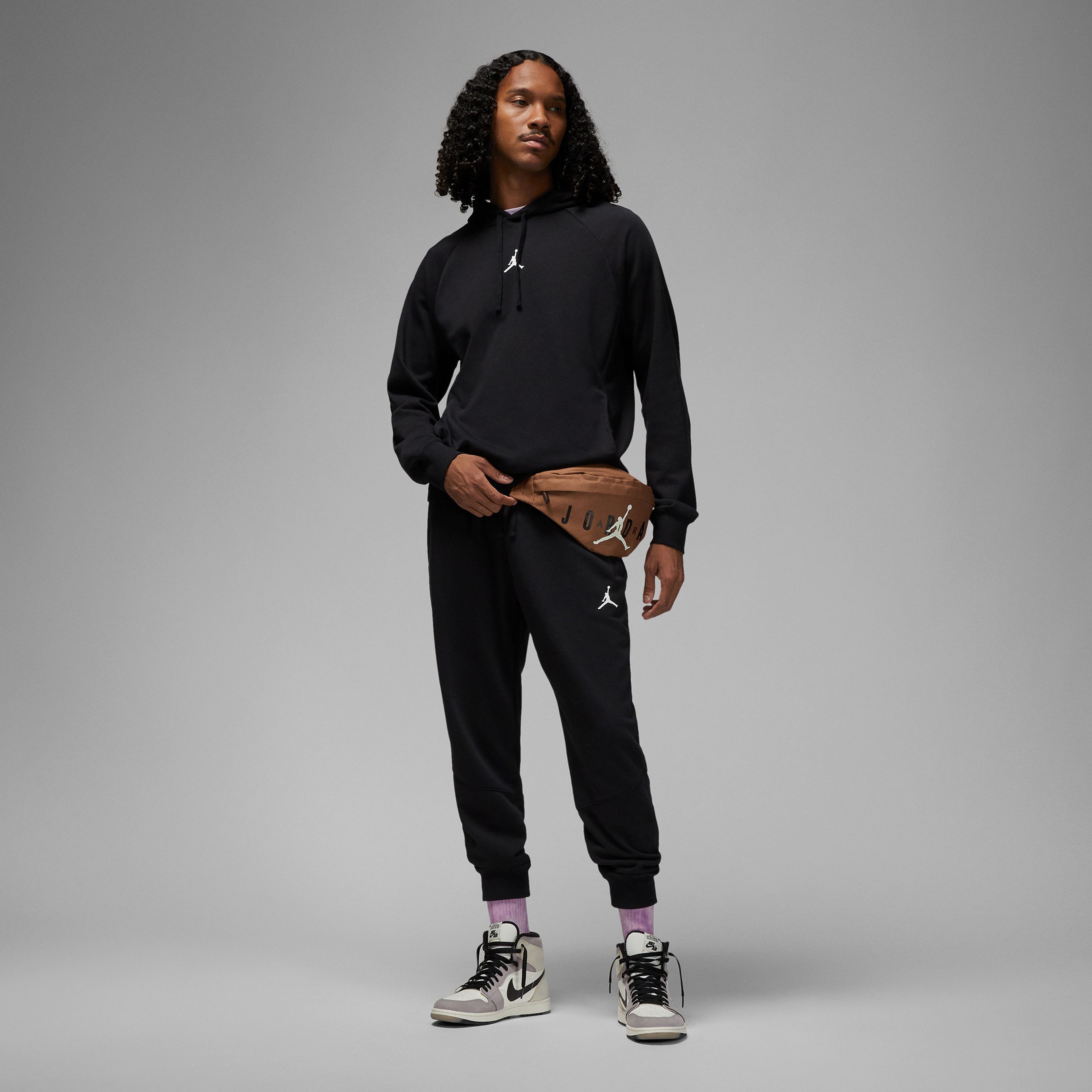 Jordan M J Df Sprt Csvr Flc Po Erkek Siyah Sweatshirt