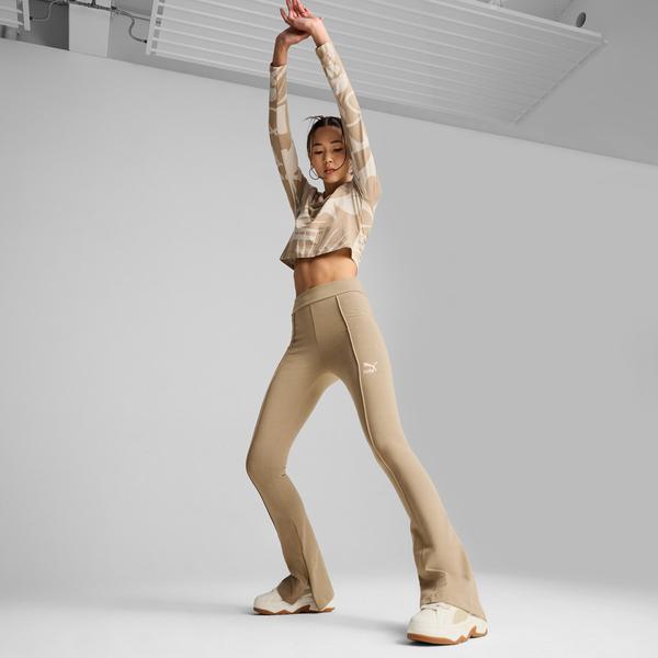 Puma Classıcs Flared Leggings Kadın Haki Tayt