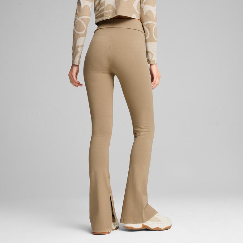 Puma Classıcs Flared Leggings Kadın Haki Tayt