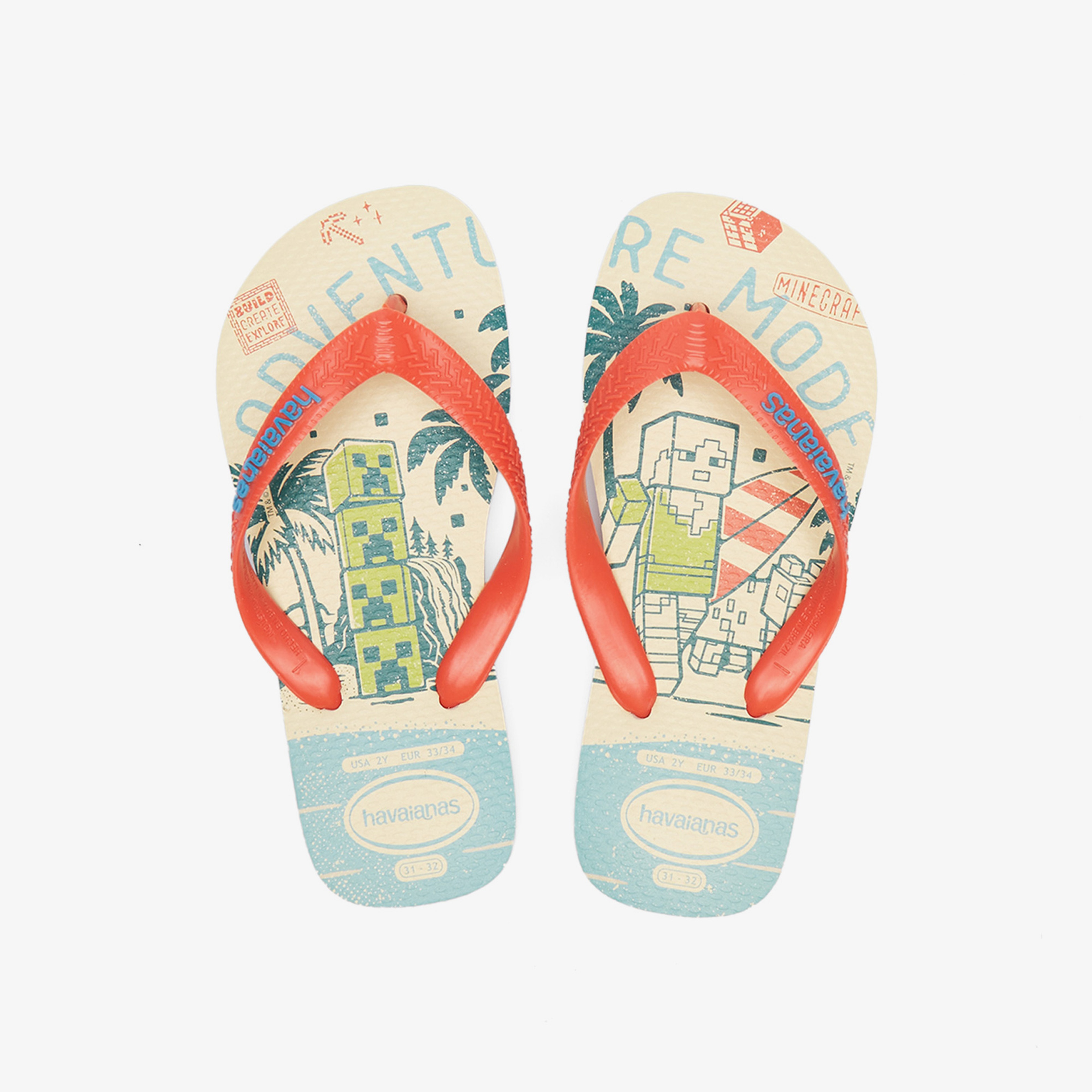 Havaianas  Minecraft Çocuk Bej Terlik
