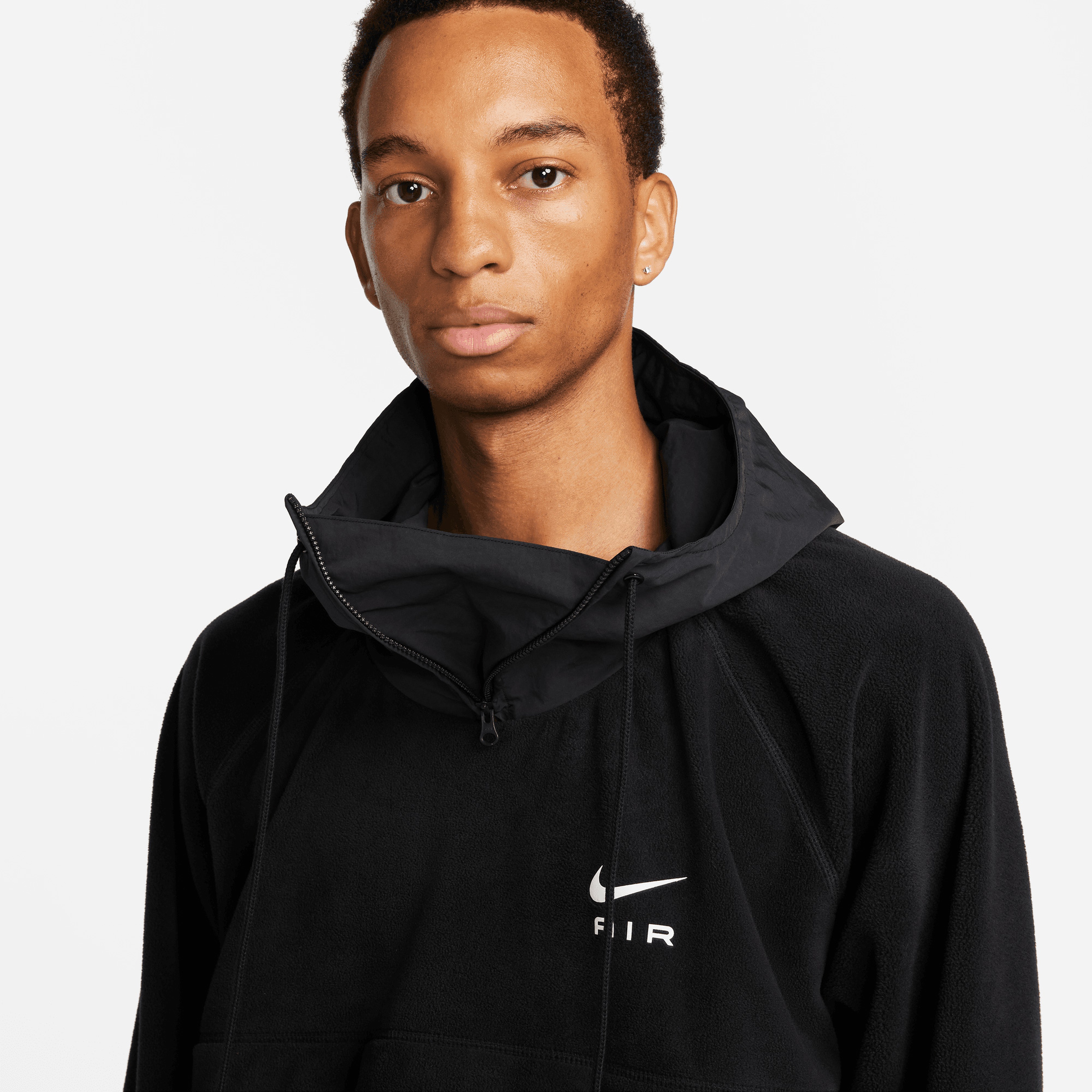 Nike Sportswear Air Winterized Pullover Erkek Siyah Hoodie
