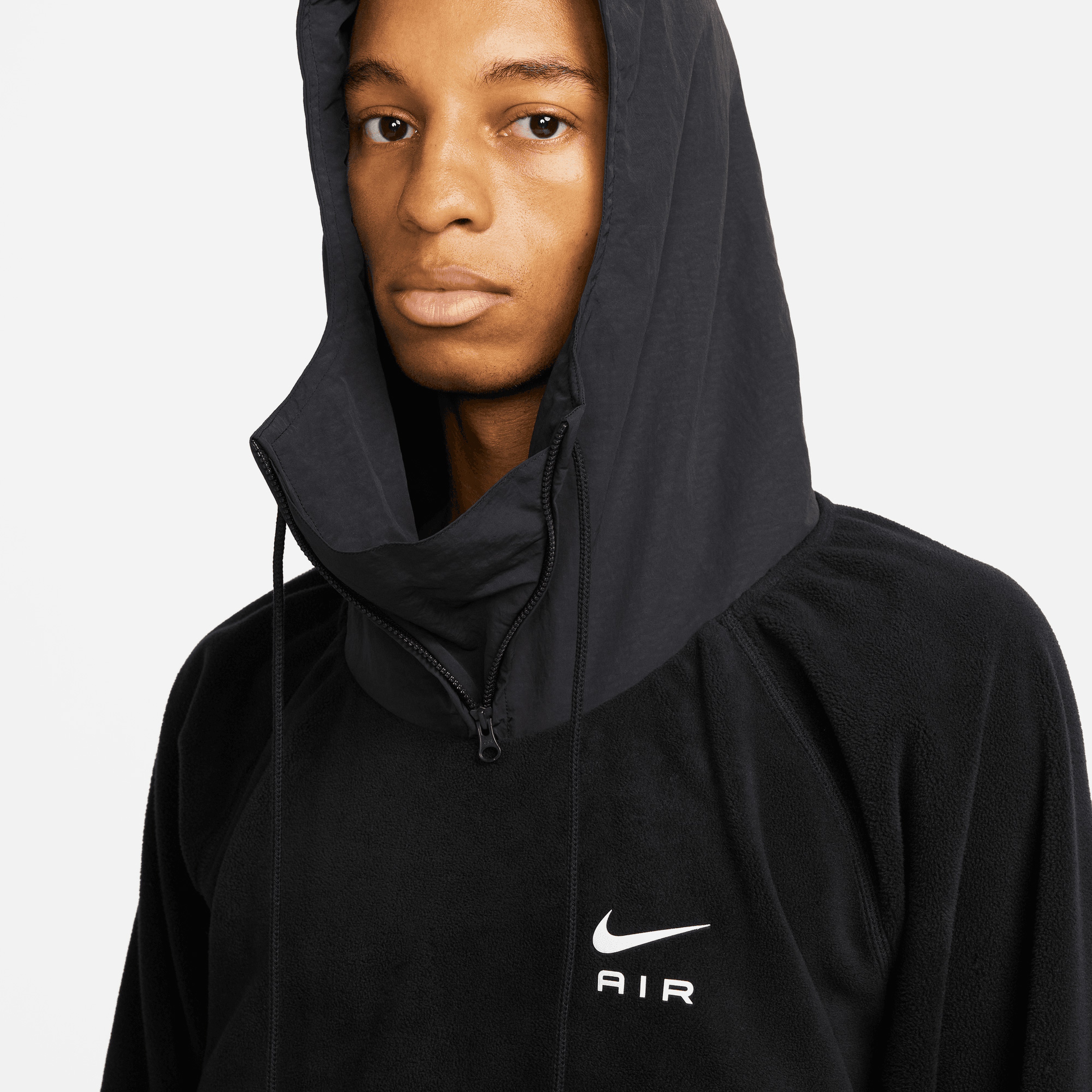 Nike Sportswear Air Winterized Pullover Erkek Siyah Hoodie