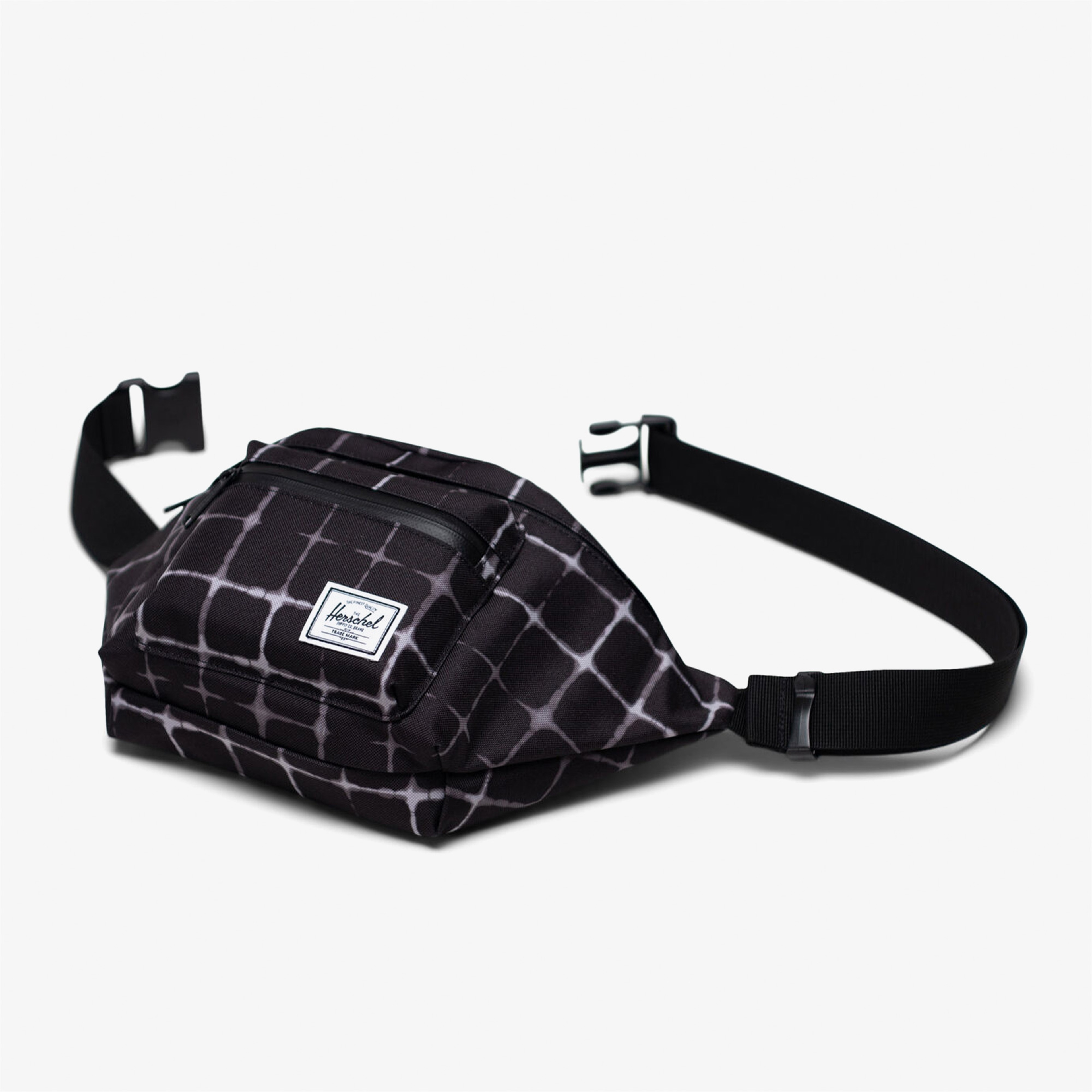 Herschel Seventeen Tie Dye Check Unisex Siyah Bel Çantası