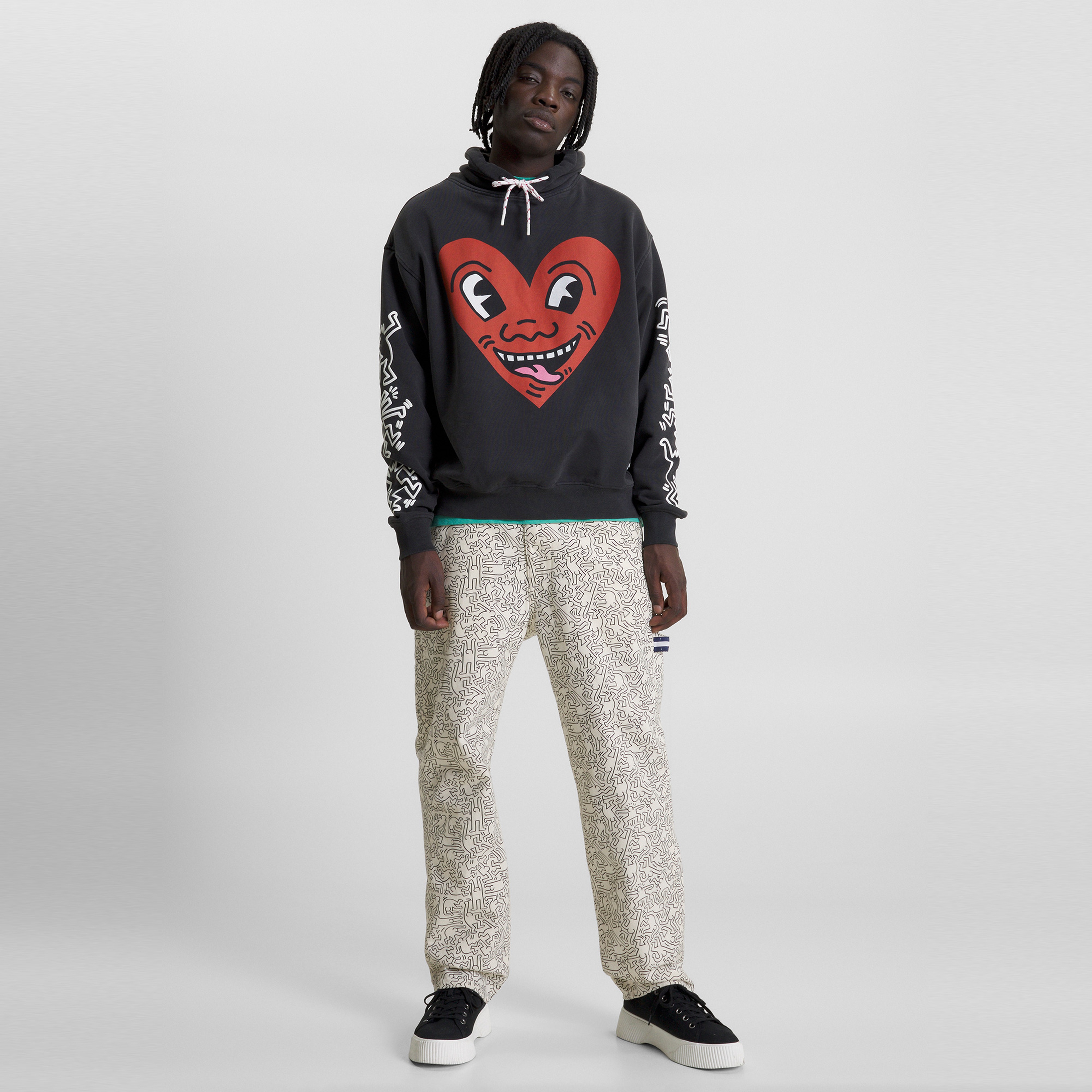 Tommy Jeans x Keith Haring Dancing Erkek Beyaz Pantolon