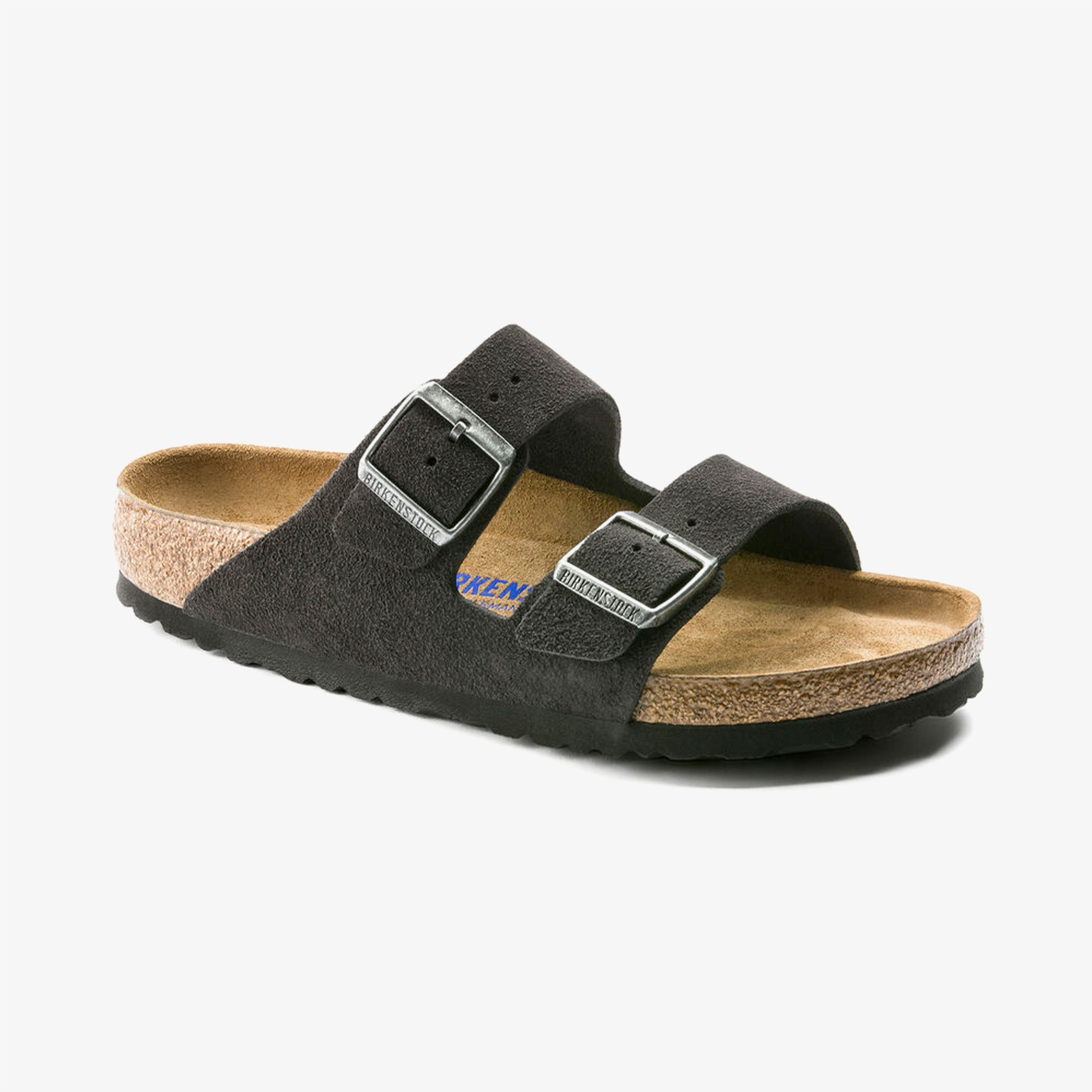 Birkenstock Arizona Suede Leather Erkek Koyu Gri Terlik