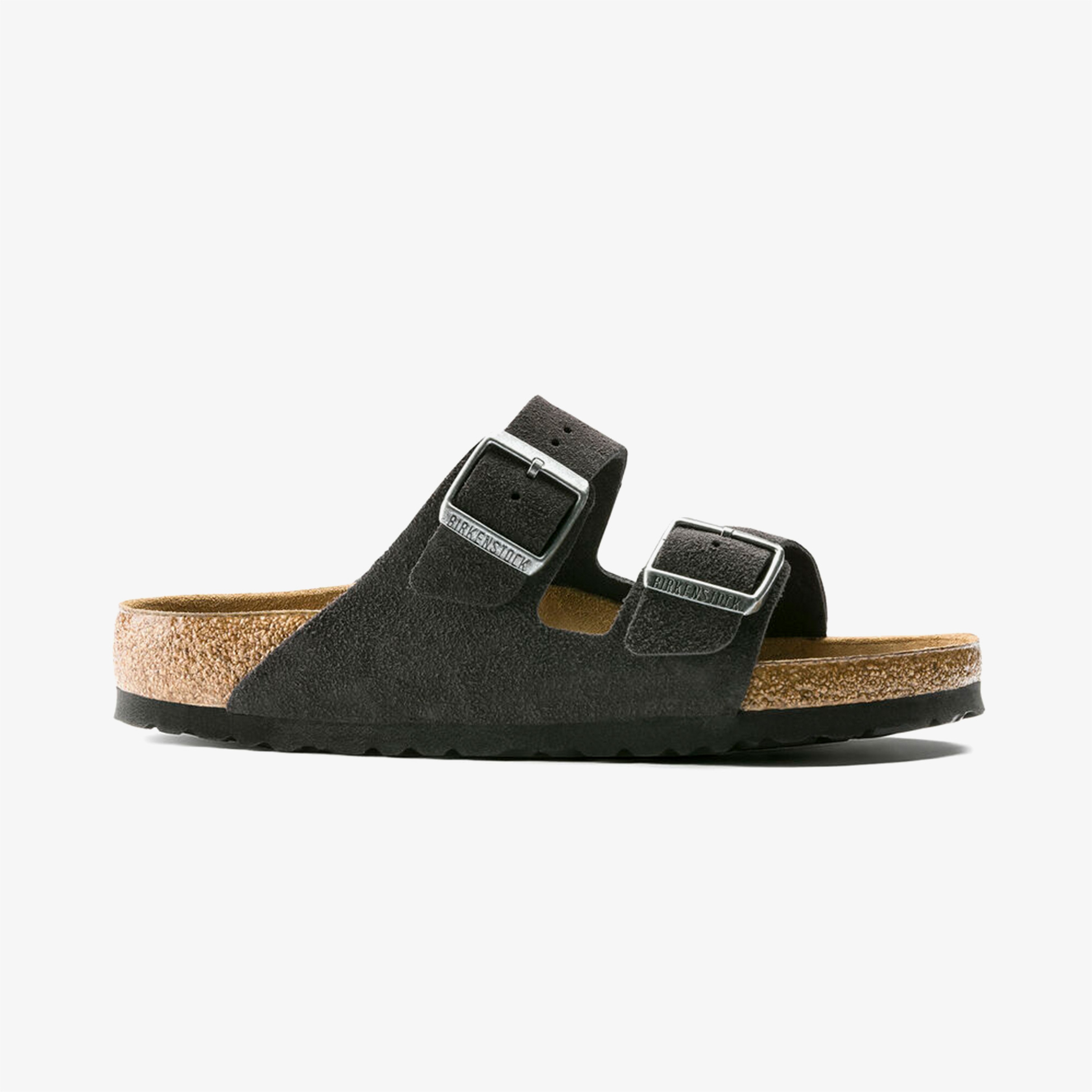 Birkenstock Arizona Suede Leather Erkek Koyu Gri Terlik