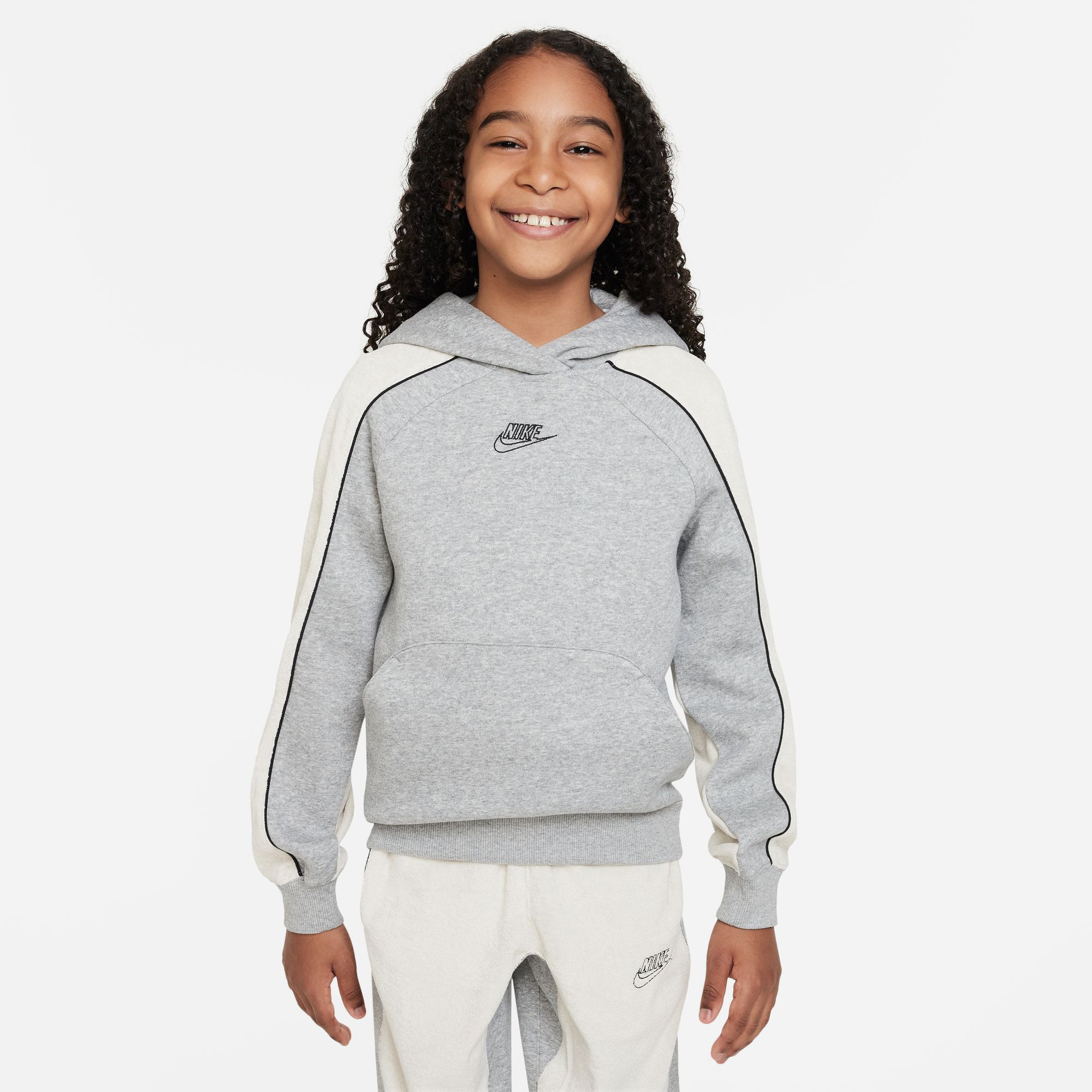 Nike Sportswear Amplify Çocuk Gri Hoodie