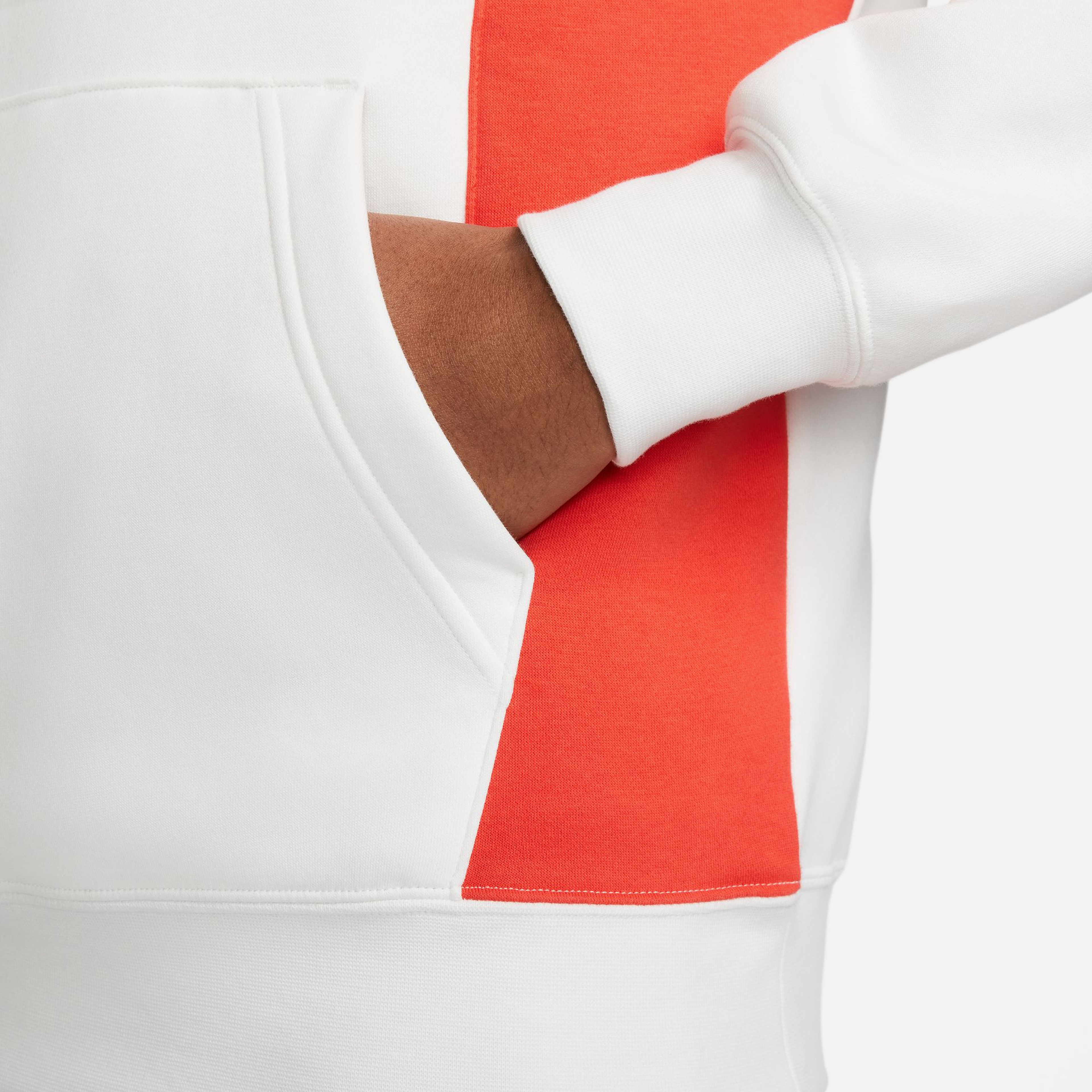 Nike Sportswear Swoosh Air Pullover Fleece Erkek Beyaz Hoodie