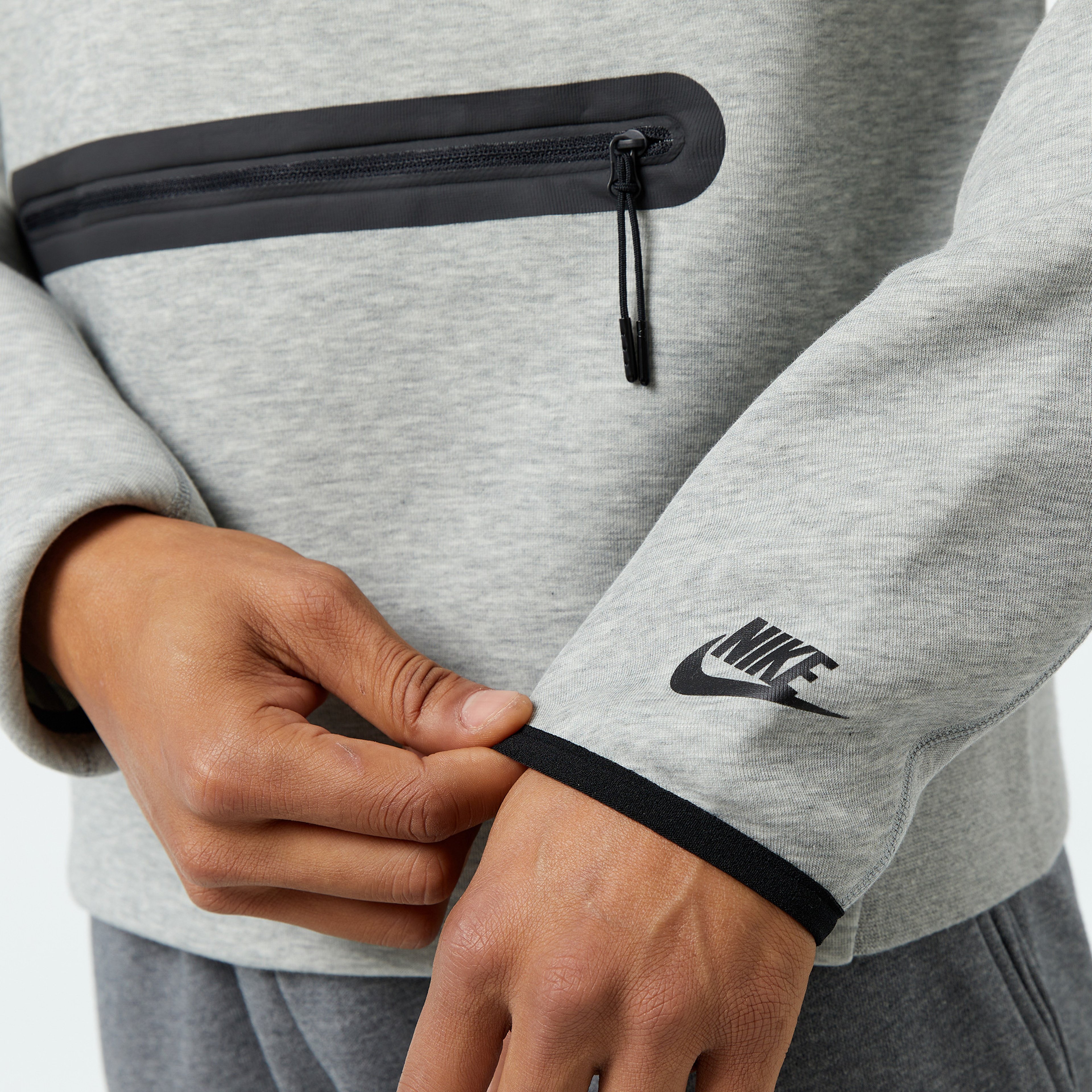 Nike Tech Fleece Top Erkek Gri Sweatshirt