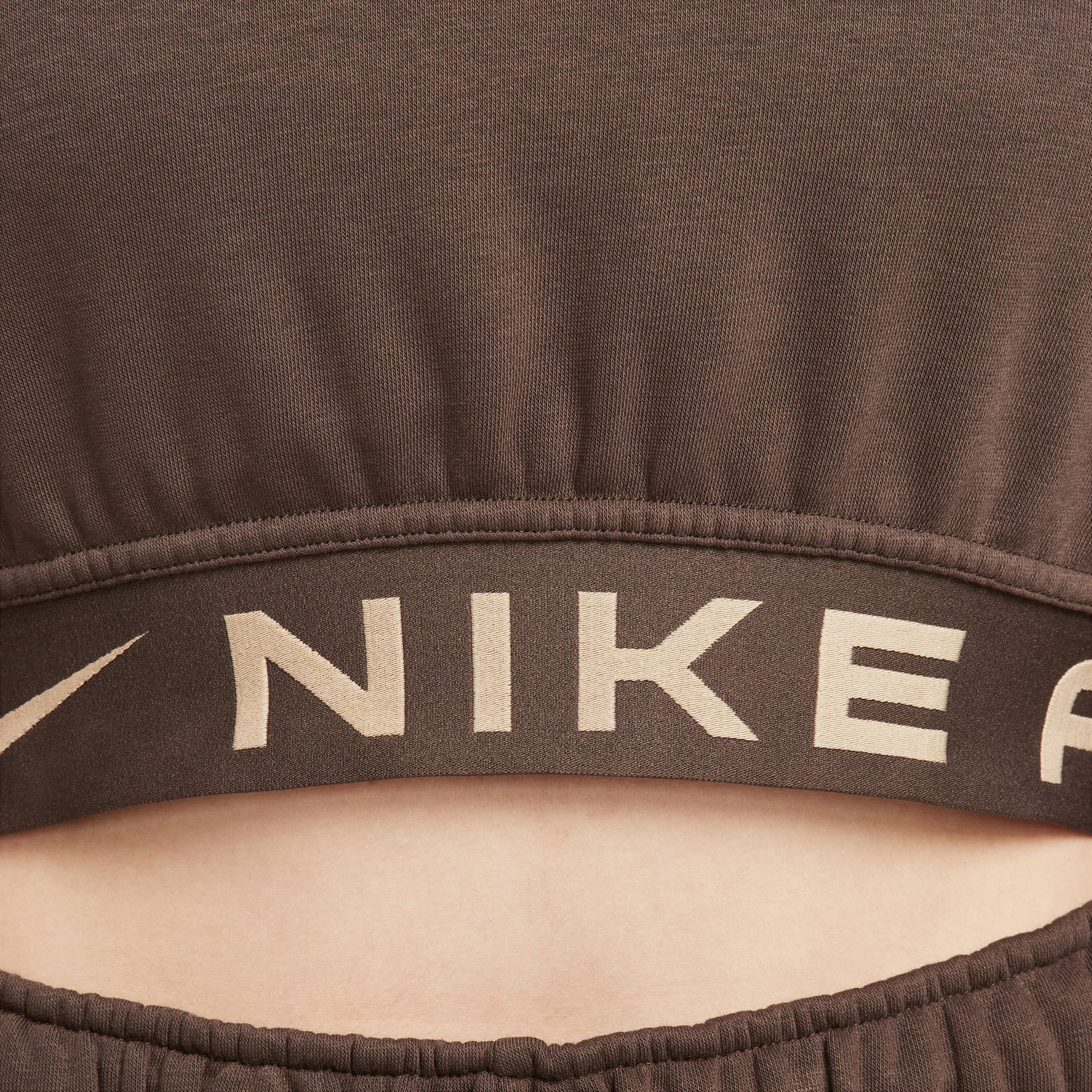 Nike Sportswear Air Fleece Top Kadın Kahverengi Uzun Kollu T-Shirt
