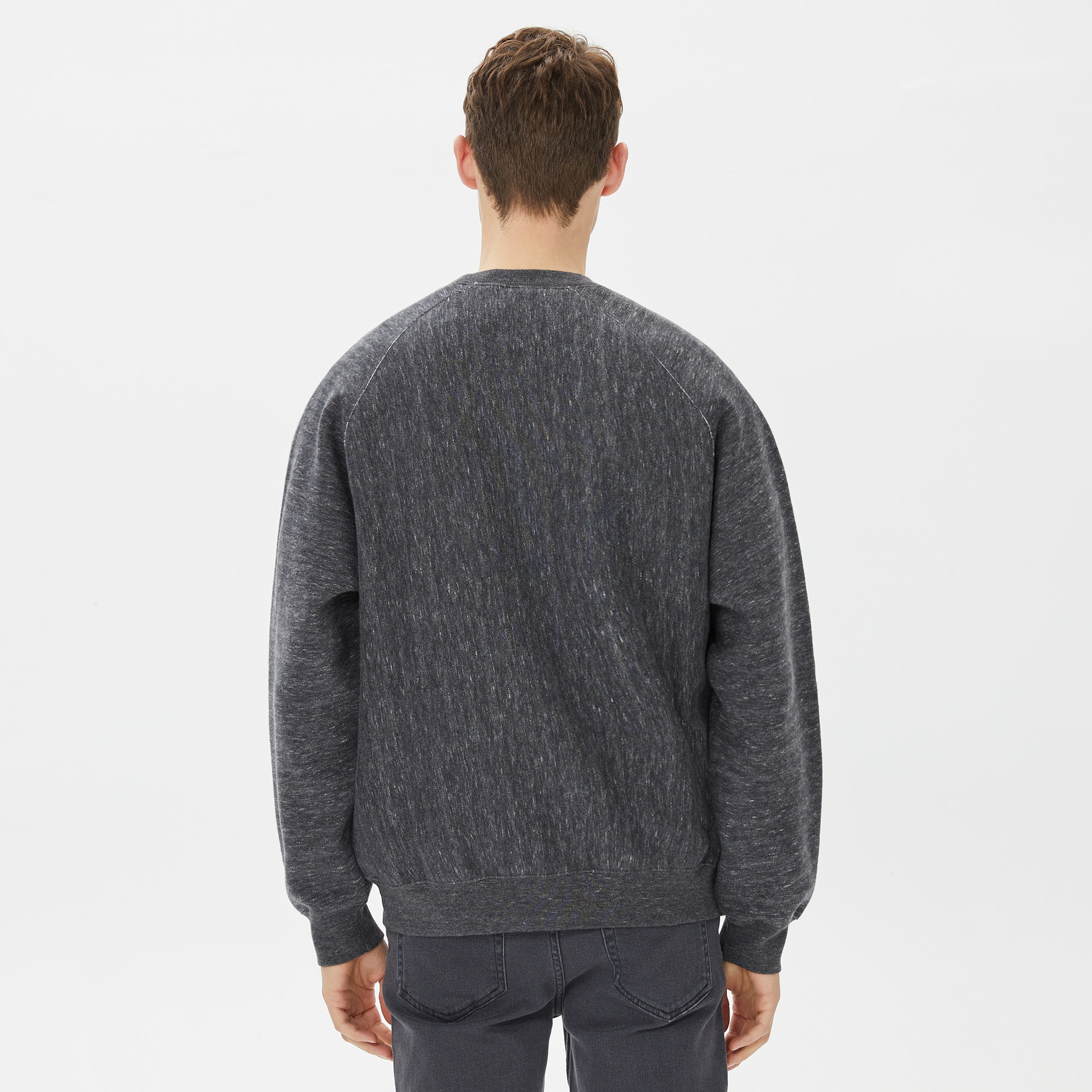 Champion Crewneck Erkek Gri Sweatshirt