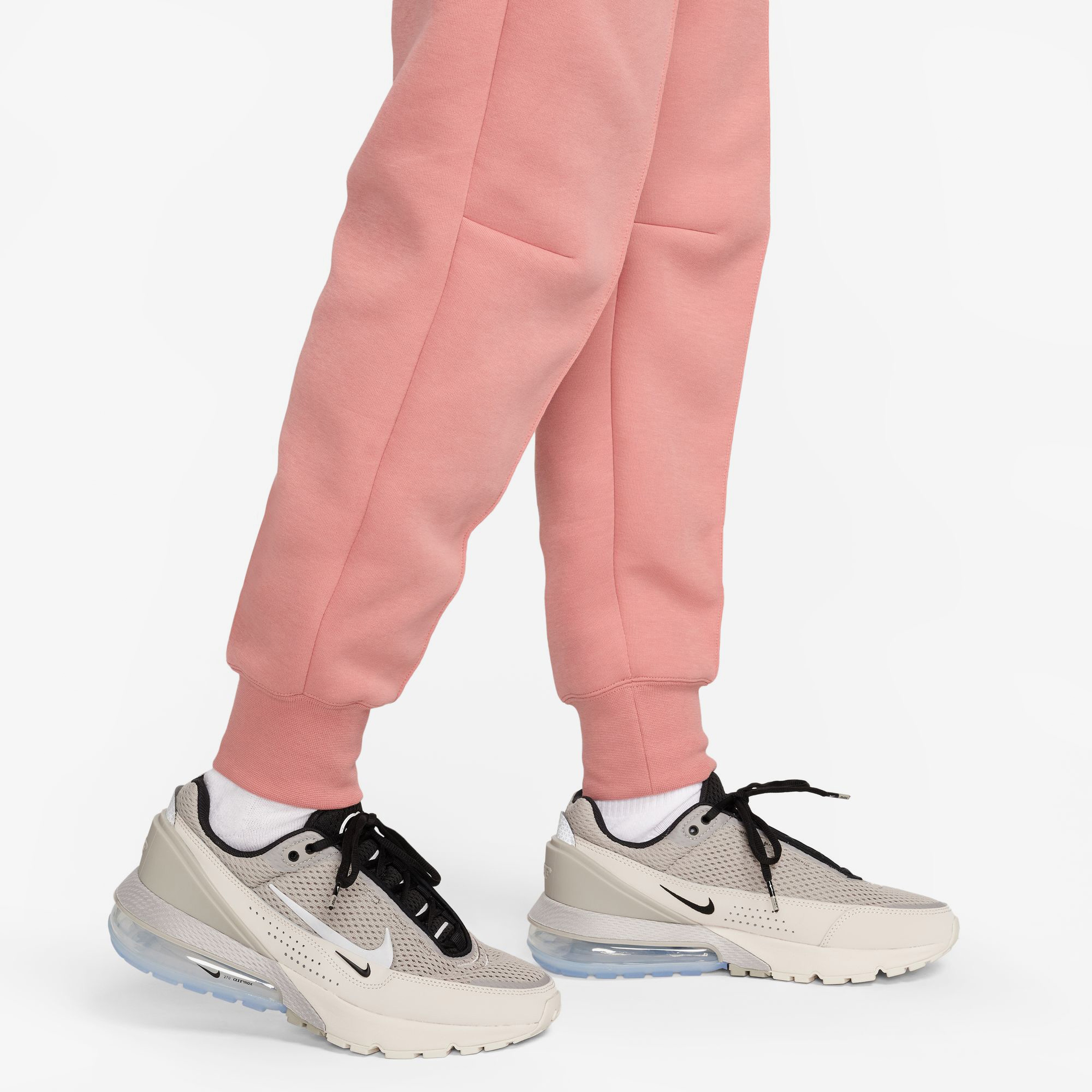Nike Sportswear Tech Fleece Mid Rise Kadın Pembe Eşofman Altı