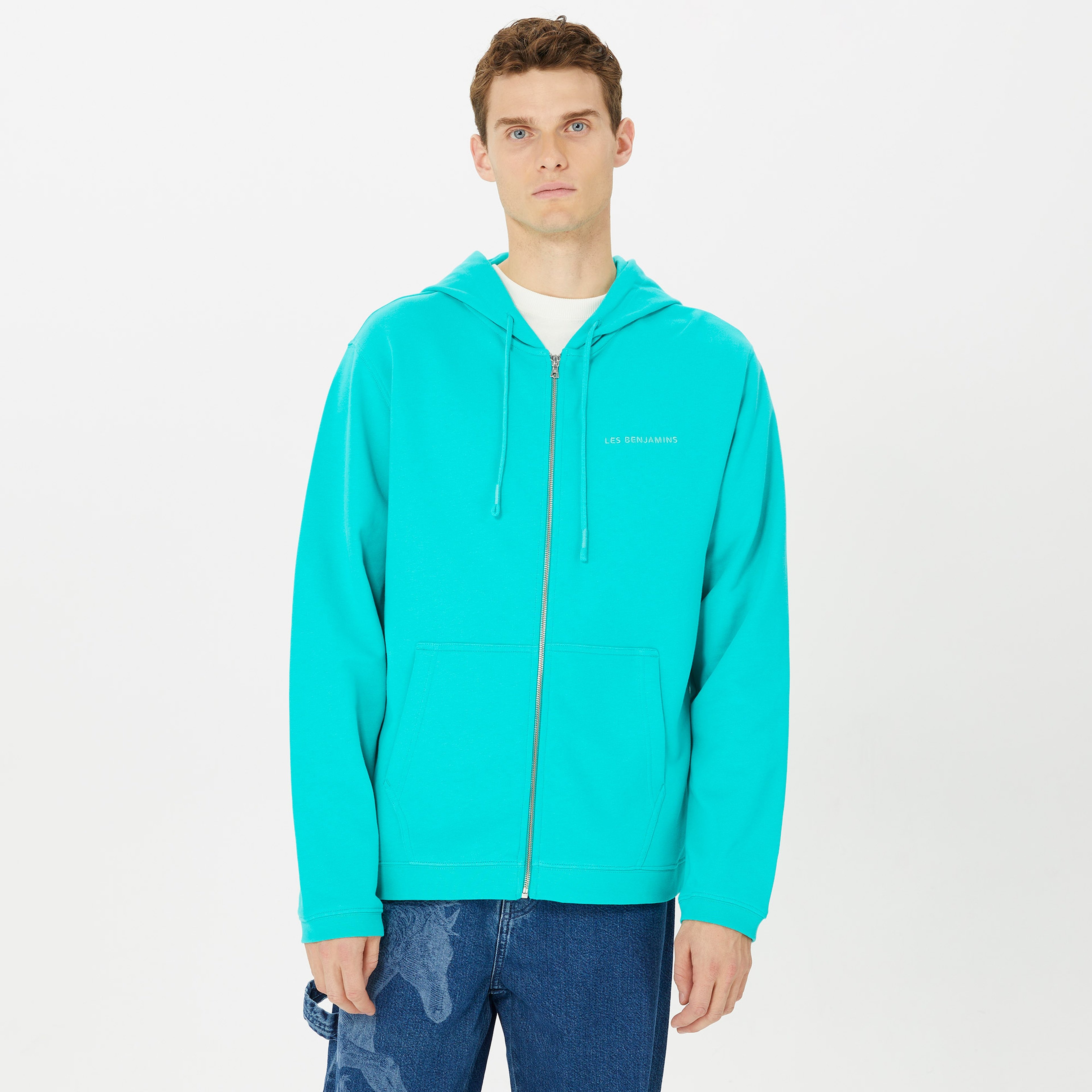 Les Benjamins Essential Erkek Yeşil Hoodie