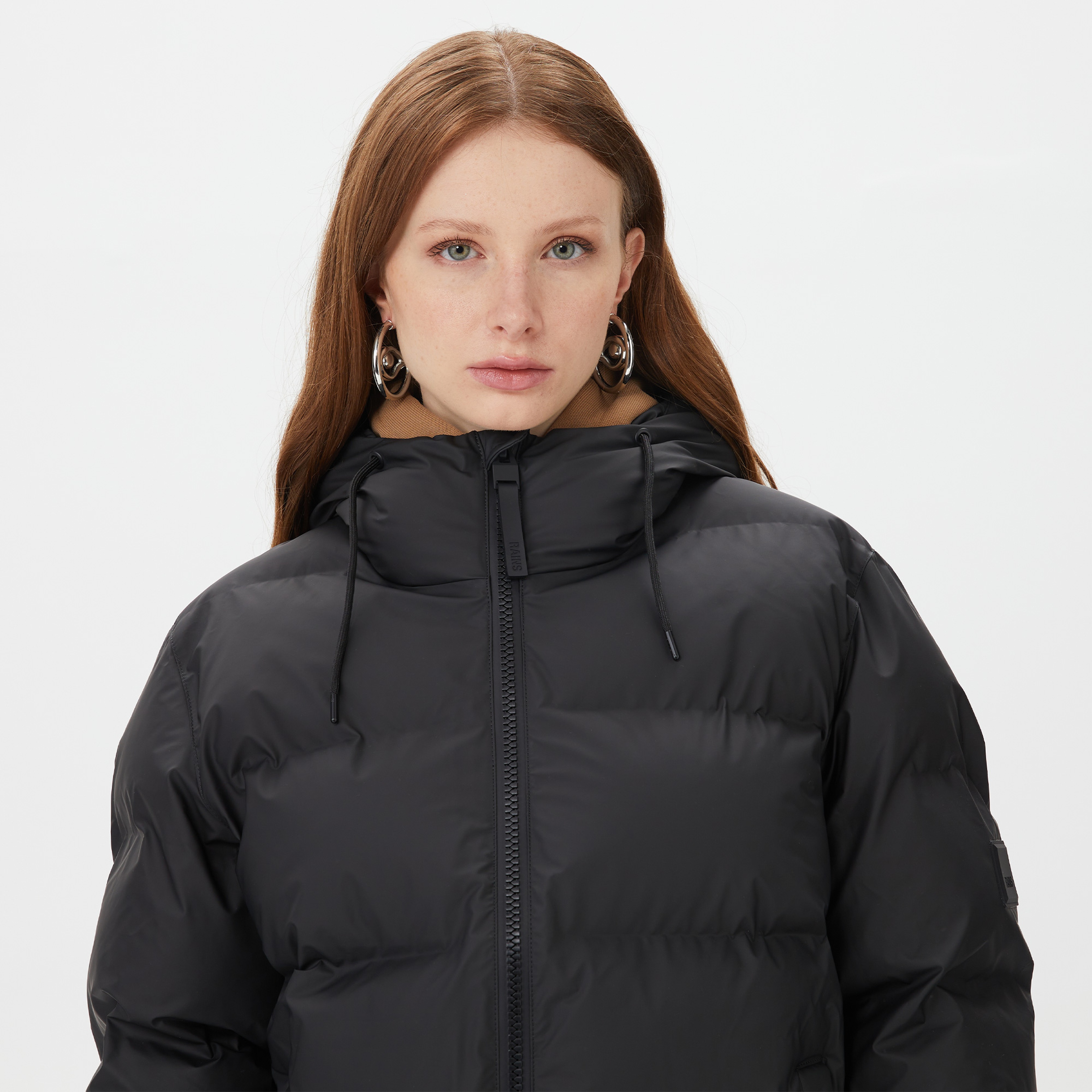 Rains Alta Puffe Kadın Siyah Mont