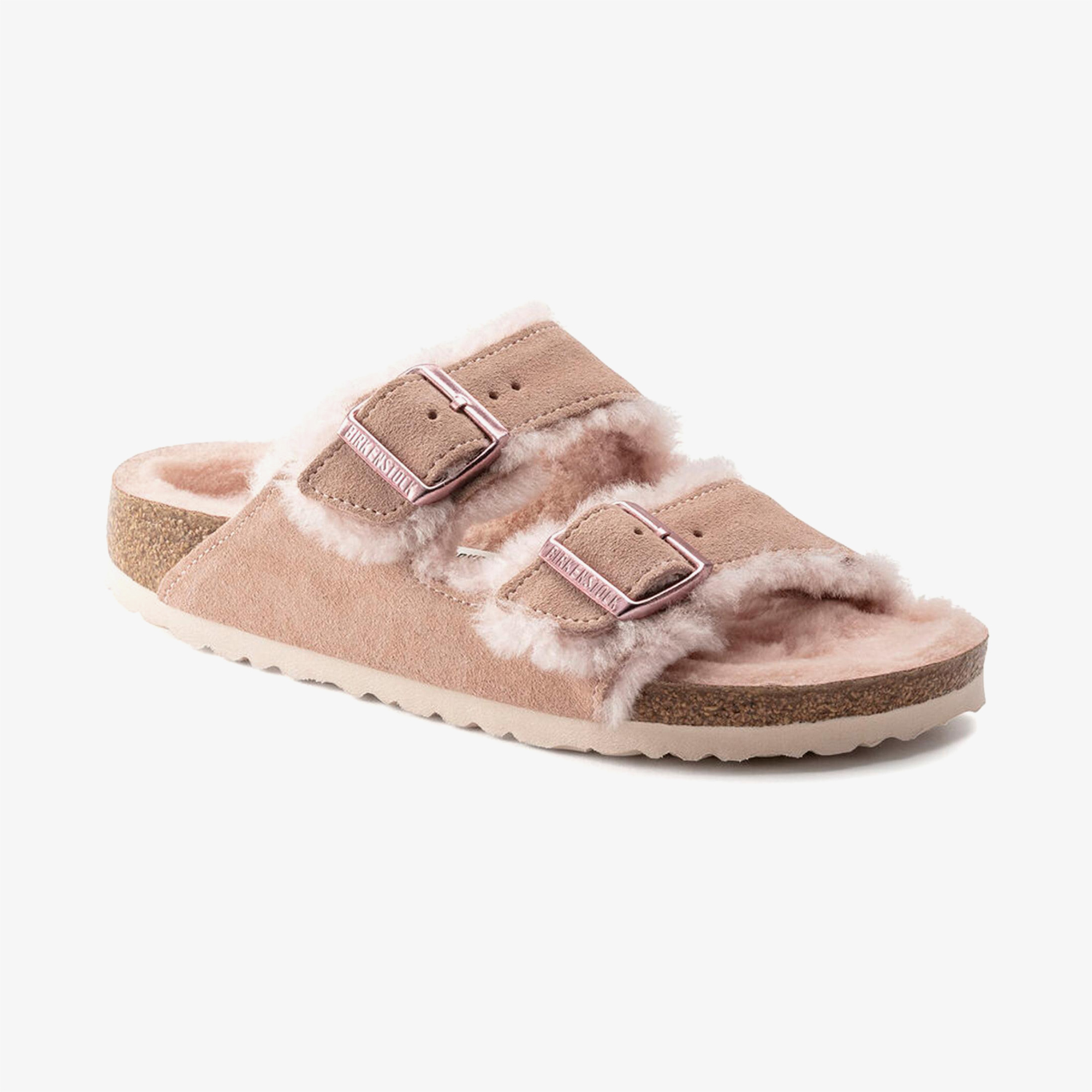 Birkenstock Arizona Shearling Kadın Krem Terlik
