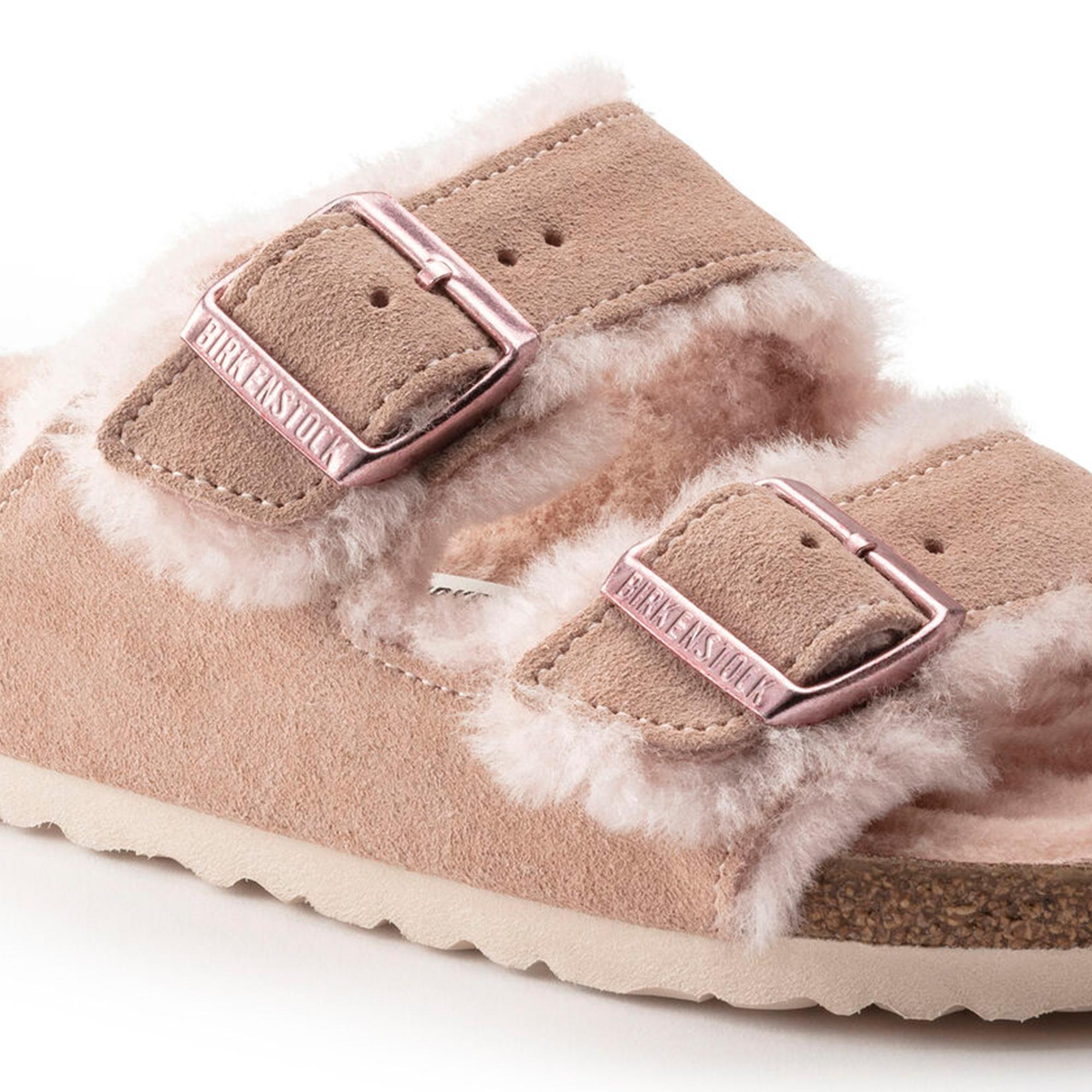 Birkenstock Arizona Shearling Kadın Krem Terlik