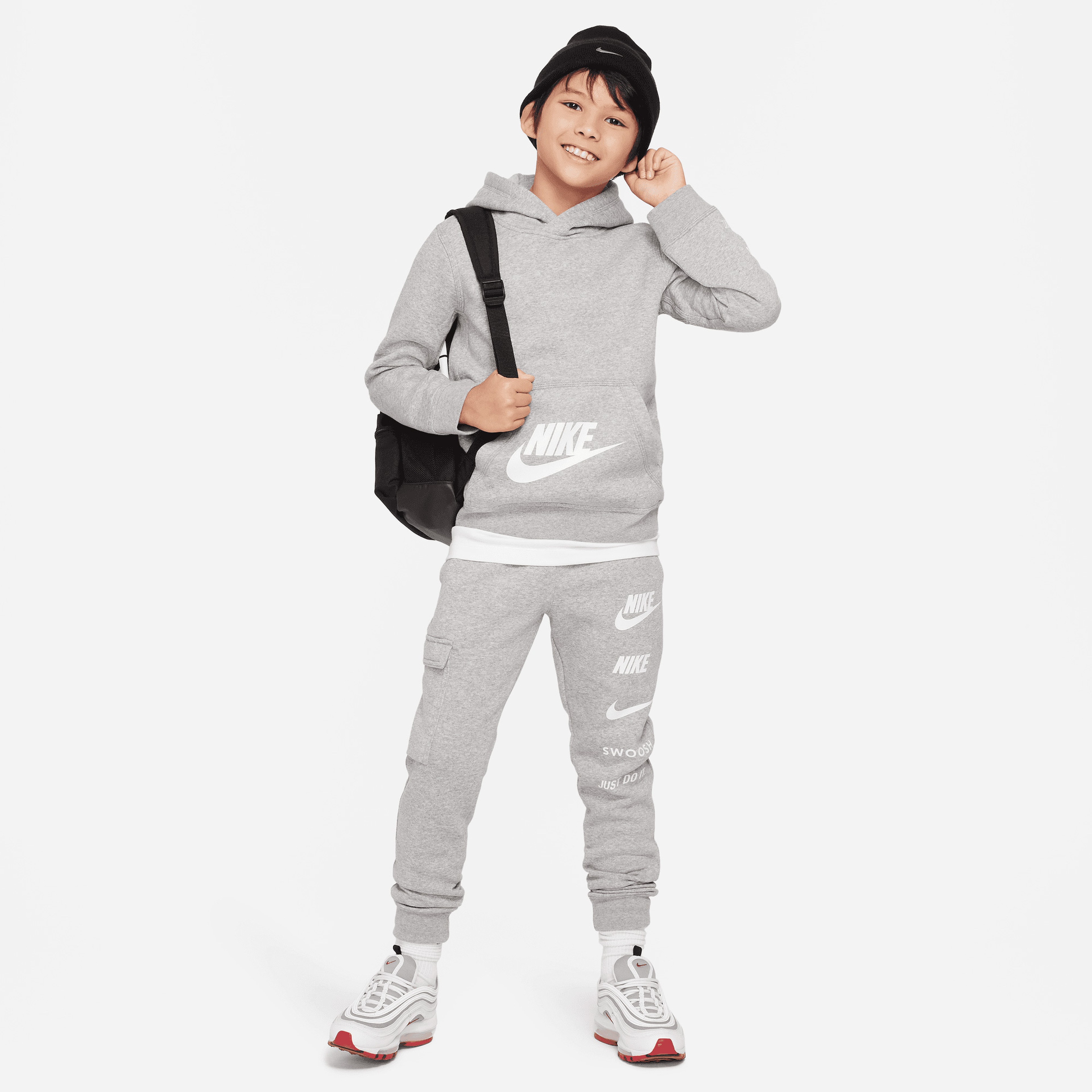 Nike Sportswear Si Flc Po Çocuk Gri Hoodie