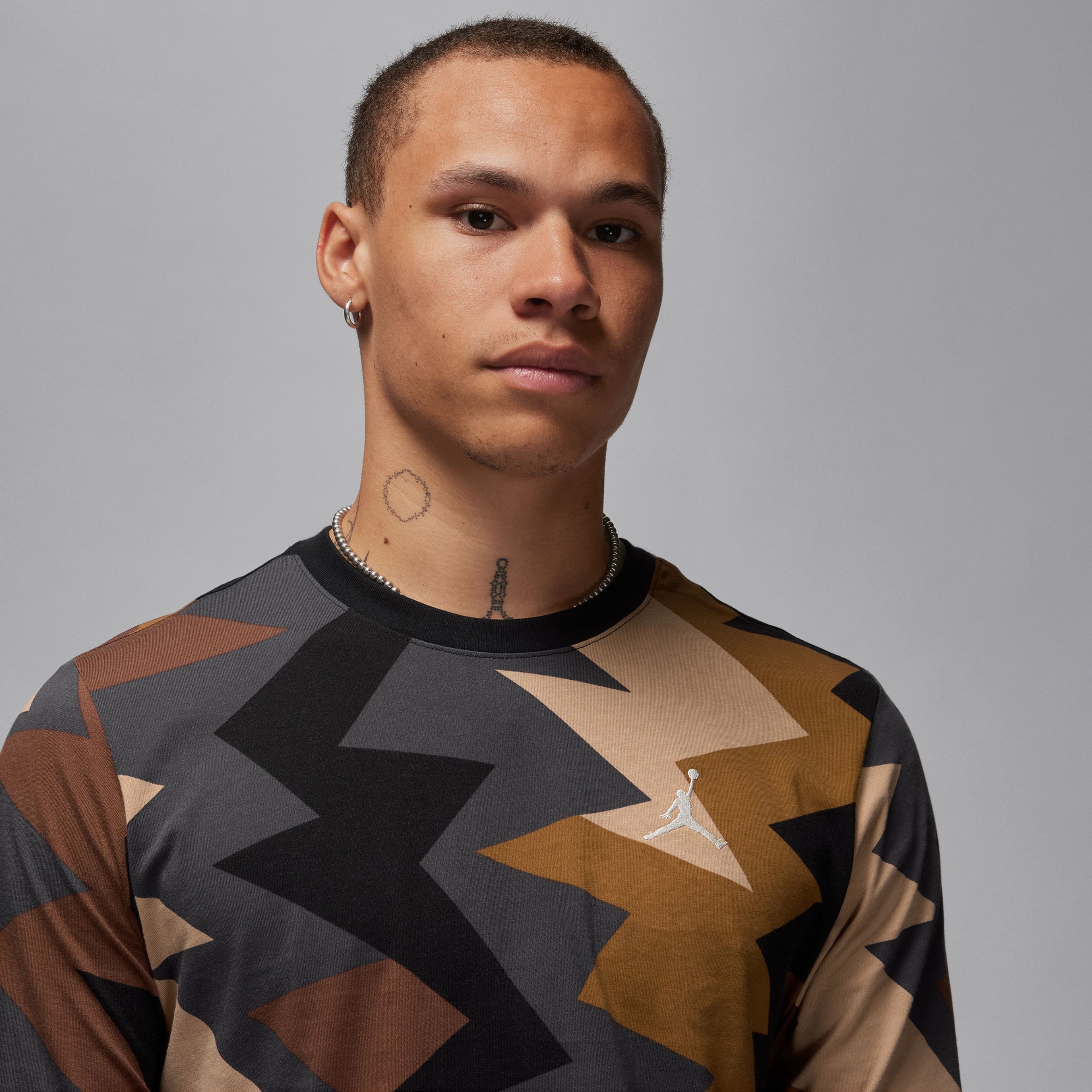 Jordan Flt Mvp Ls Gx Crew Erkek Kahverengi Sweatshirt