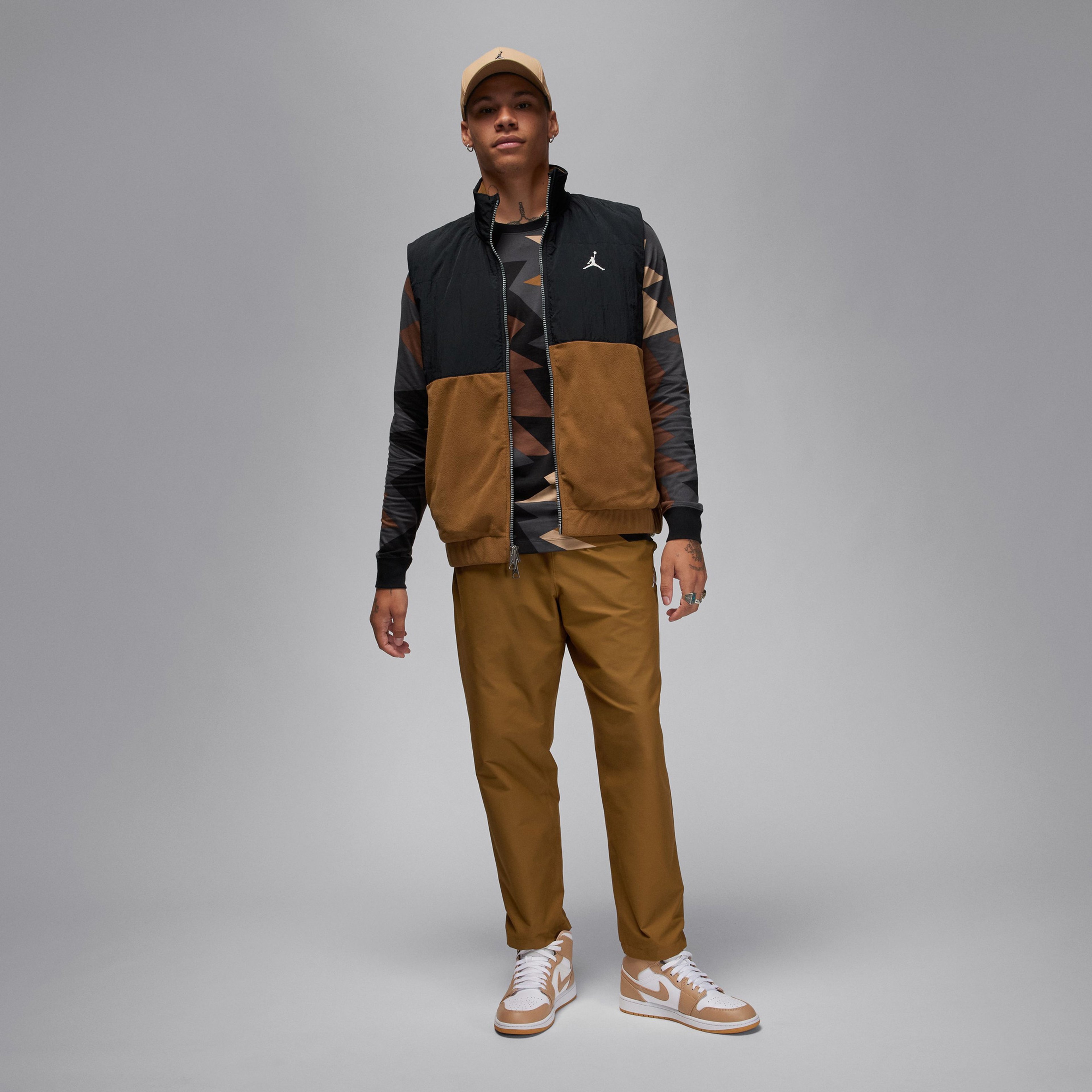 Jordan Flt Mvp Ls Gx Crew Erkek Kahverengi Sweatshirt