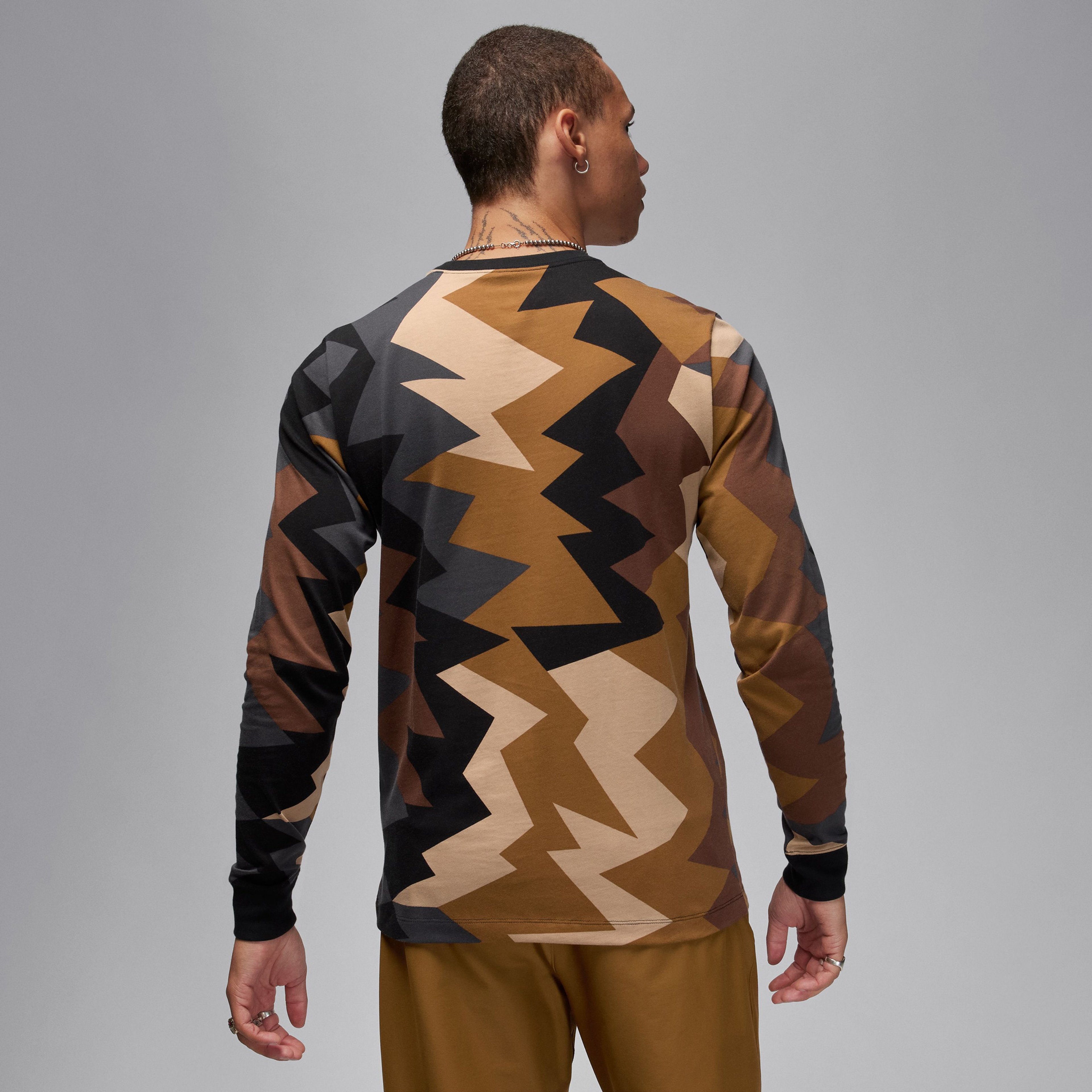 Jordan Flt Mvp Ls Gx Crew Erkek Kahverengi Sweatshirt