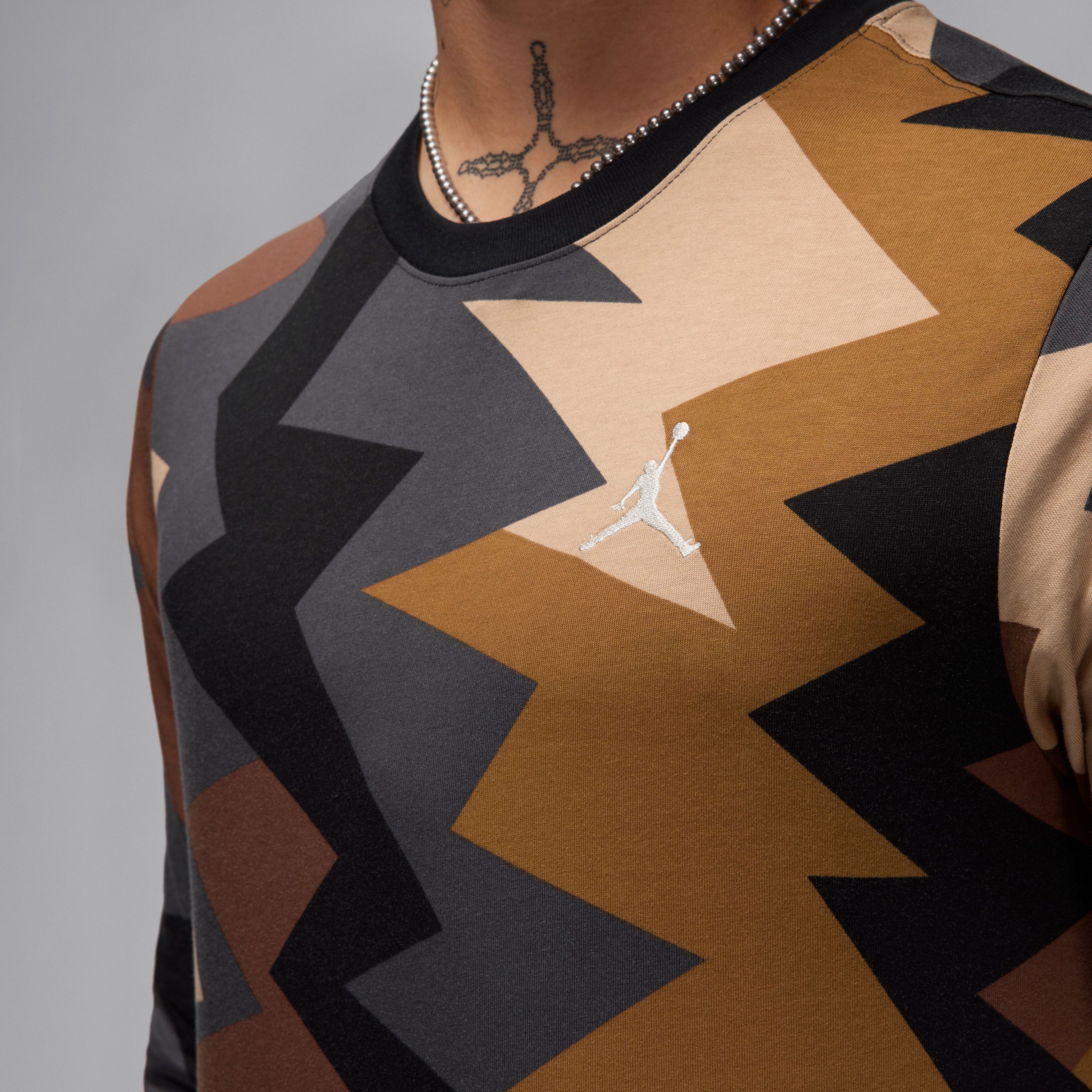 Jordan Flt Mvp Ls Gx Crew Erkek Kahverengi Sweatshirt