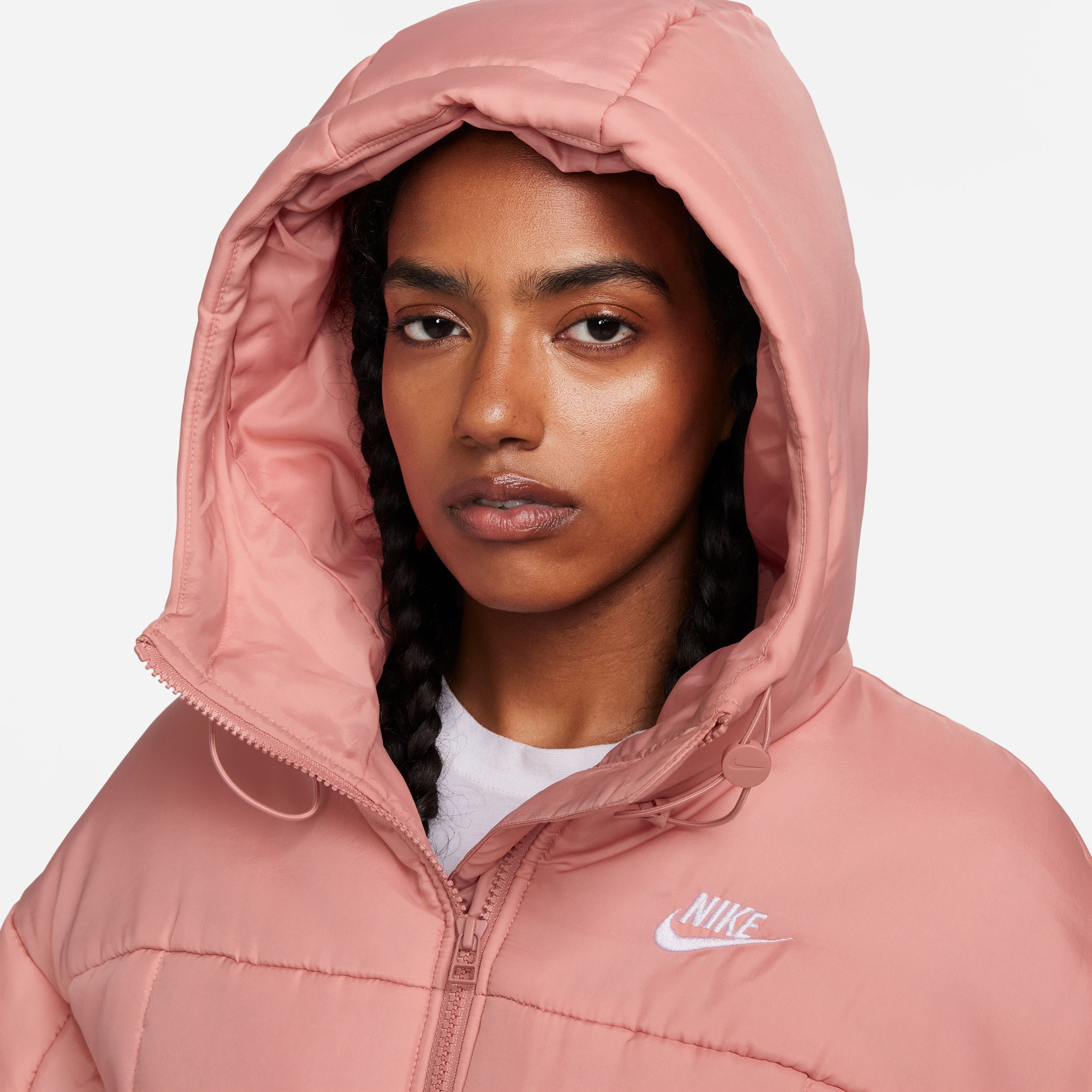 Nike Sportswear Classic Puffer Kadın Pembe Mont