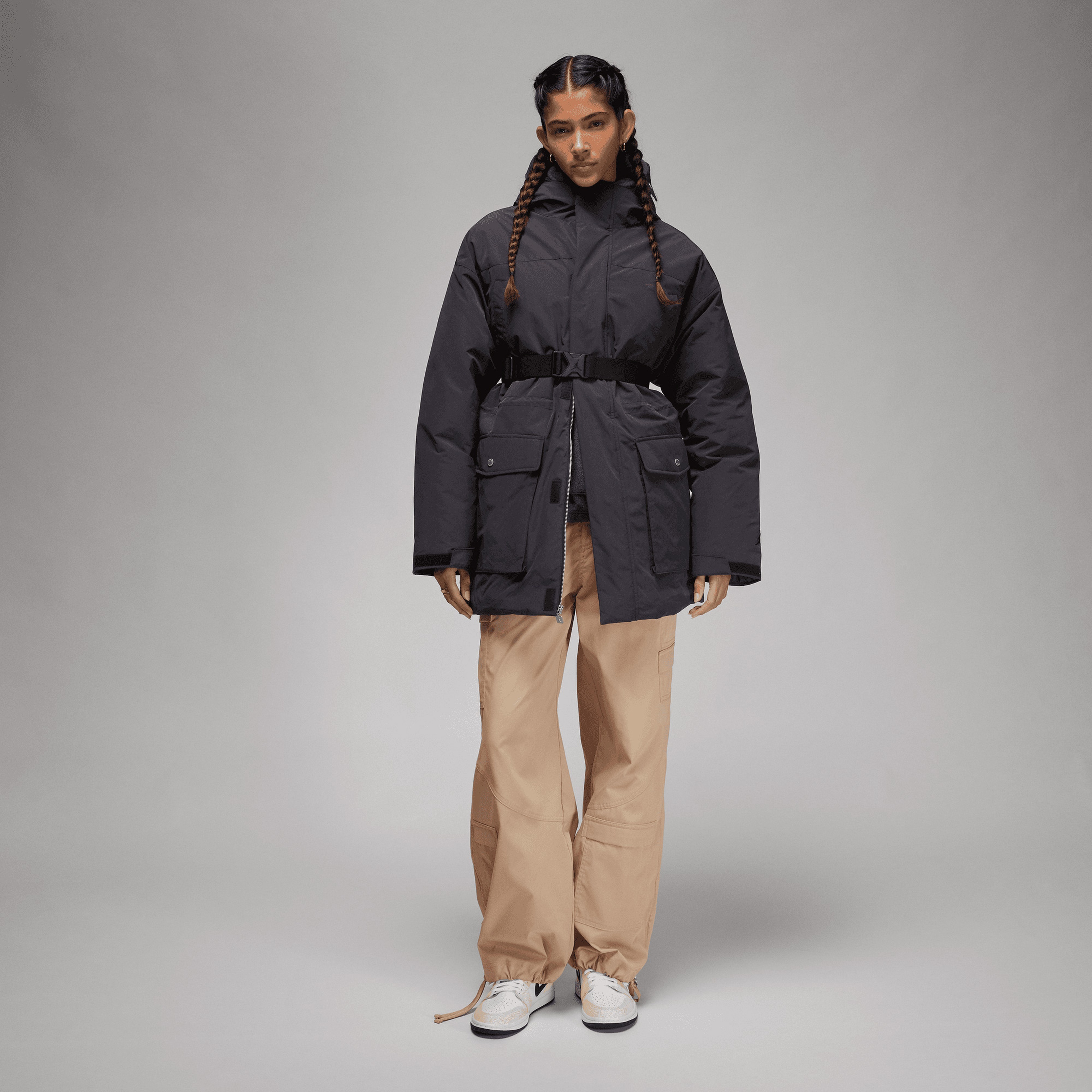 Jordan Down Kadın Siyah Mont