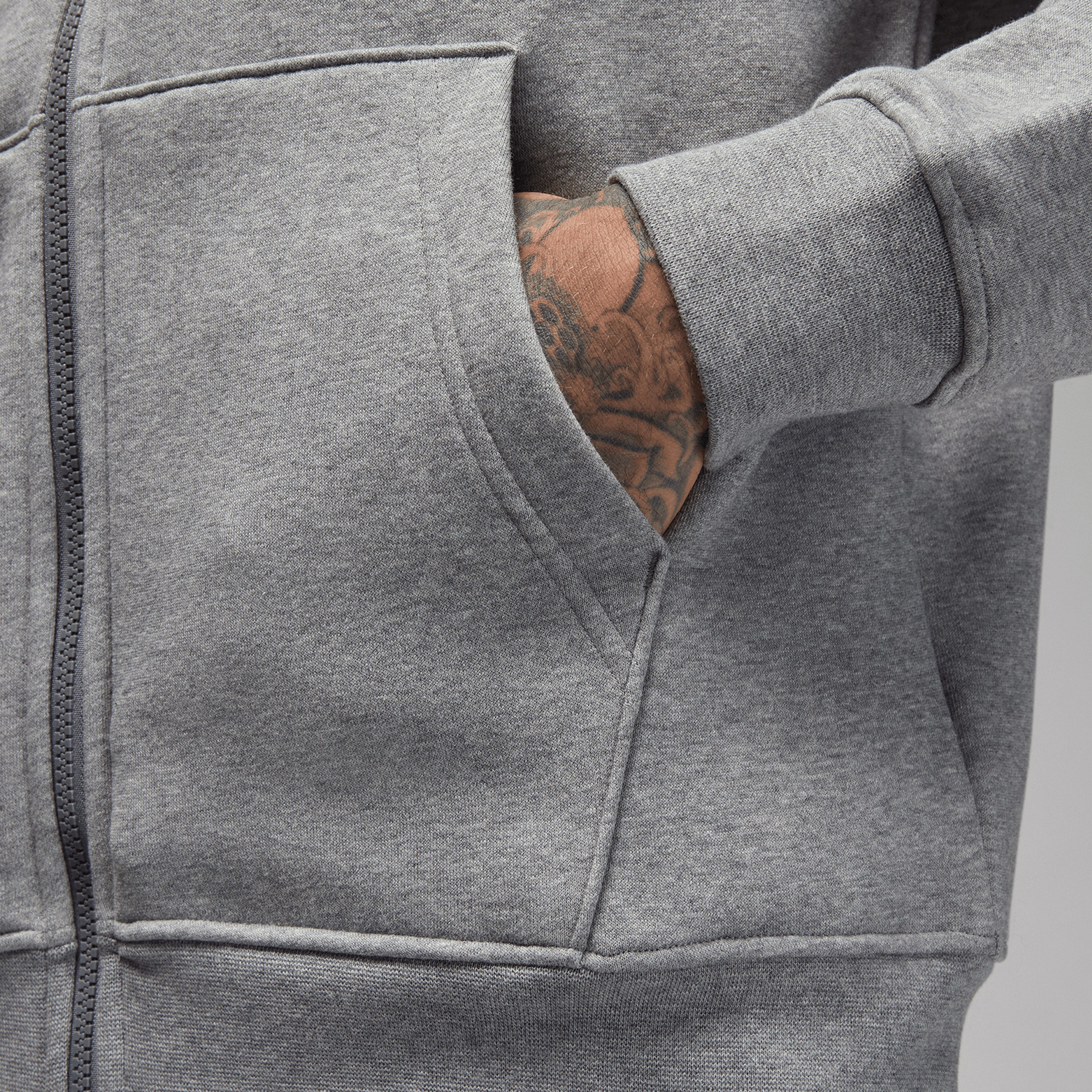 Jordan Essentials Flc Fz Erkek Gri Eşofman Üstü