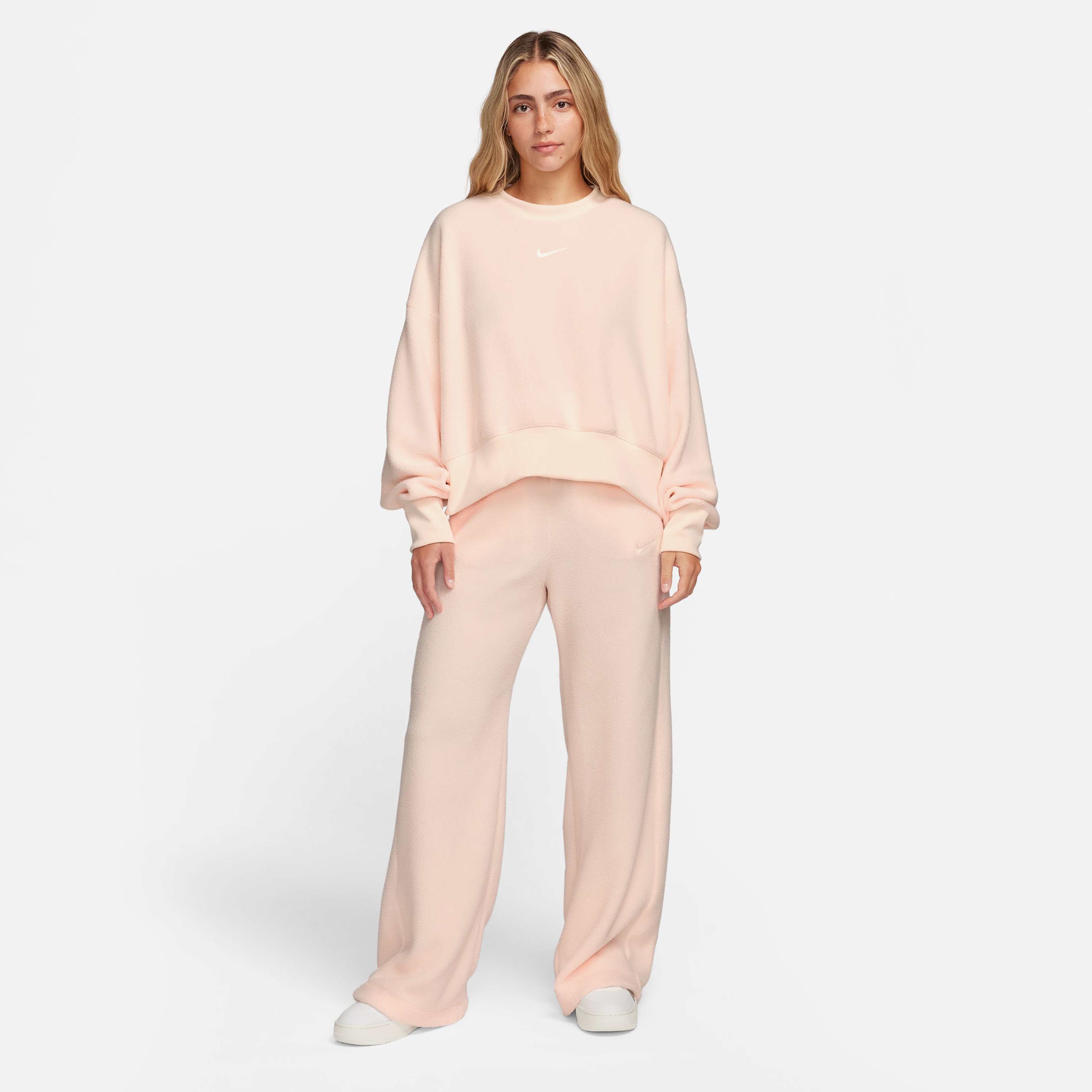 Nike Plush Mod Crop Crew Kadın Turuncu Sweatshirt