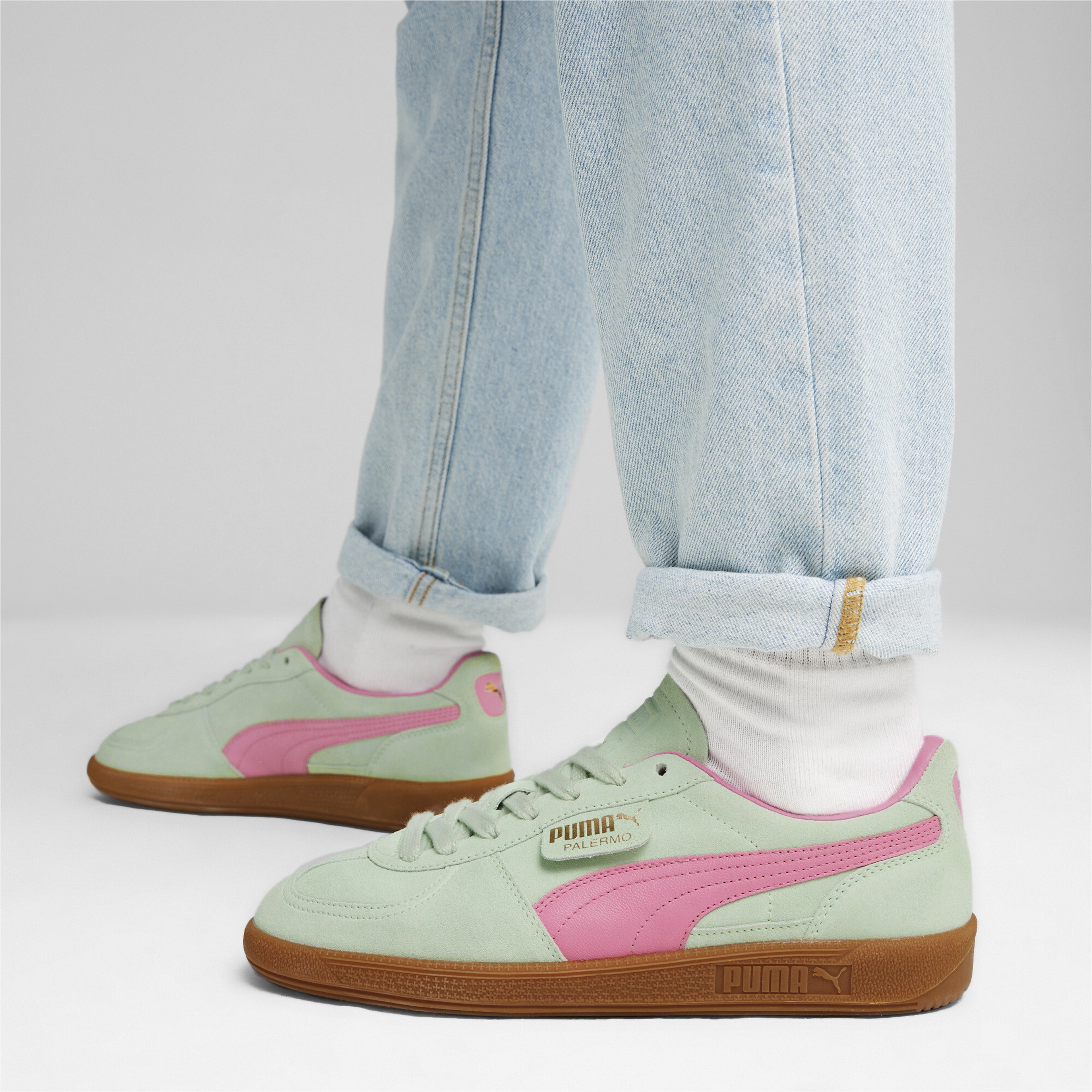 Puma Palermo Kadın Yeşil/Pembe Sneaker