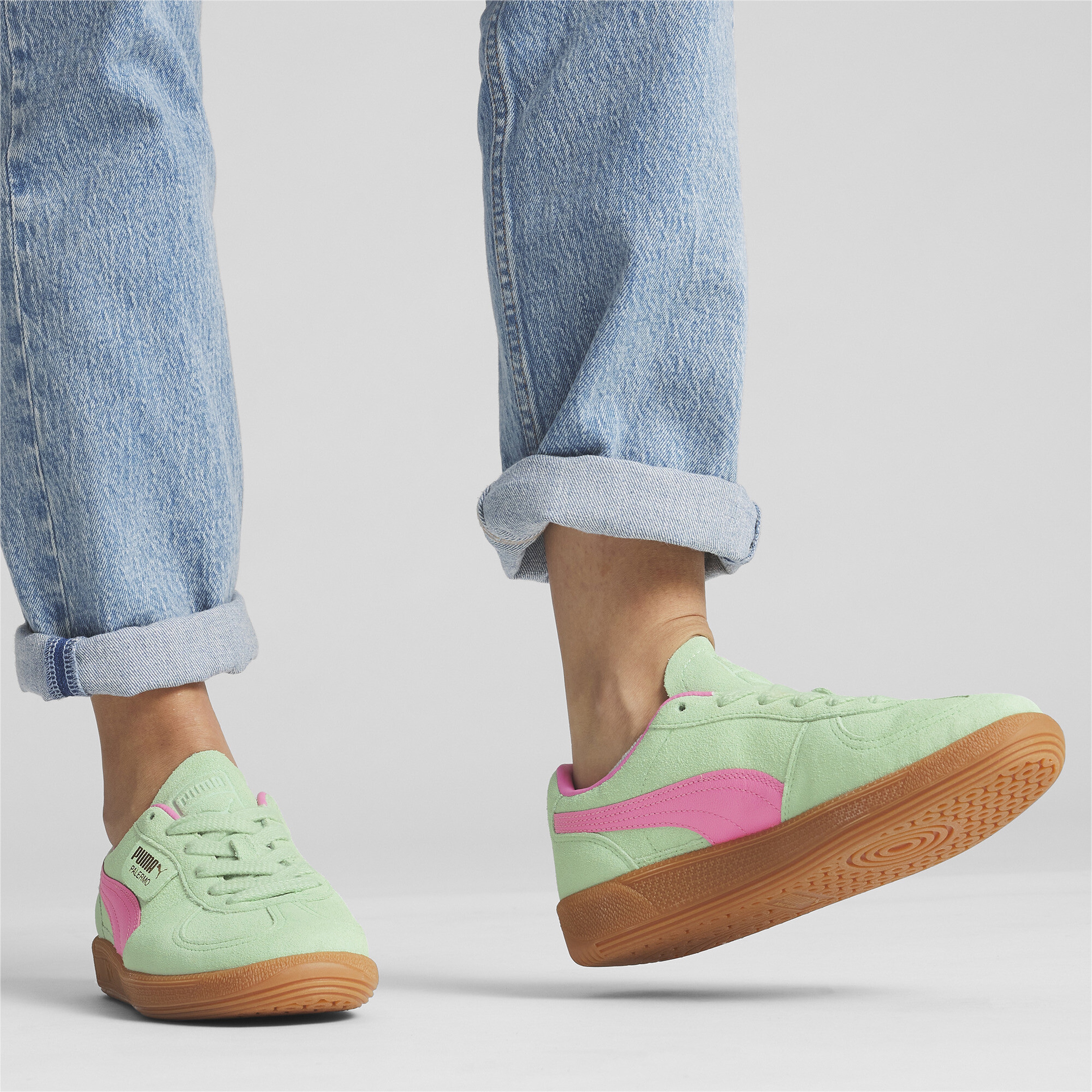 Puma Palermo Kadın Yeşil/Pembe Spor Ayakkabı