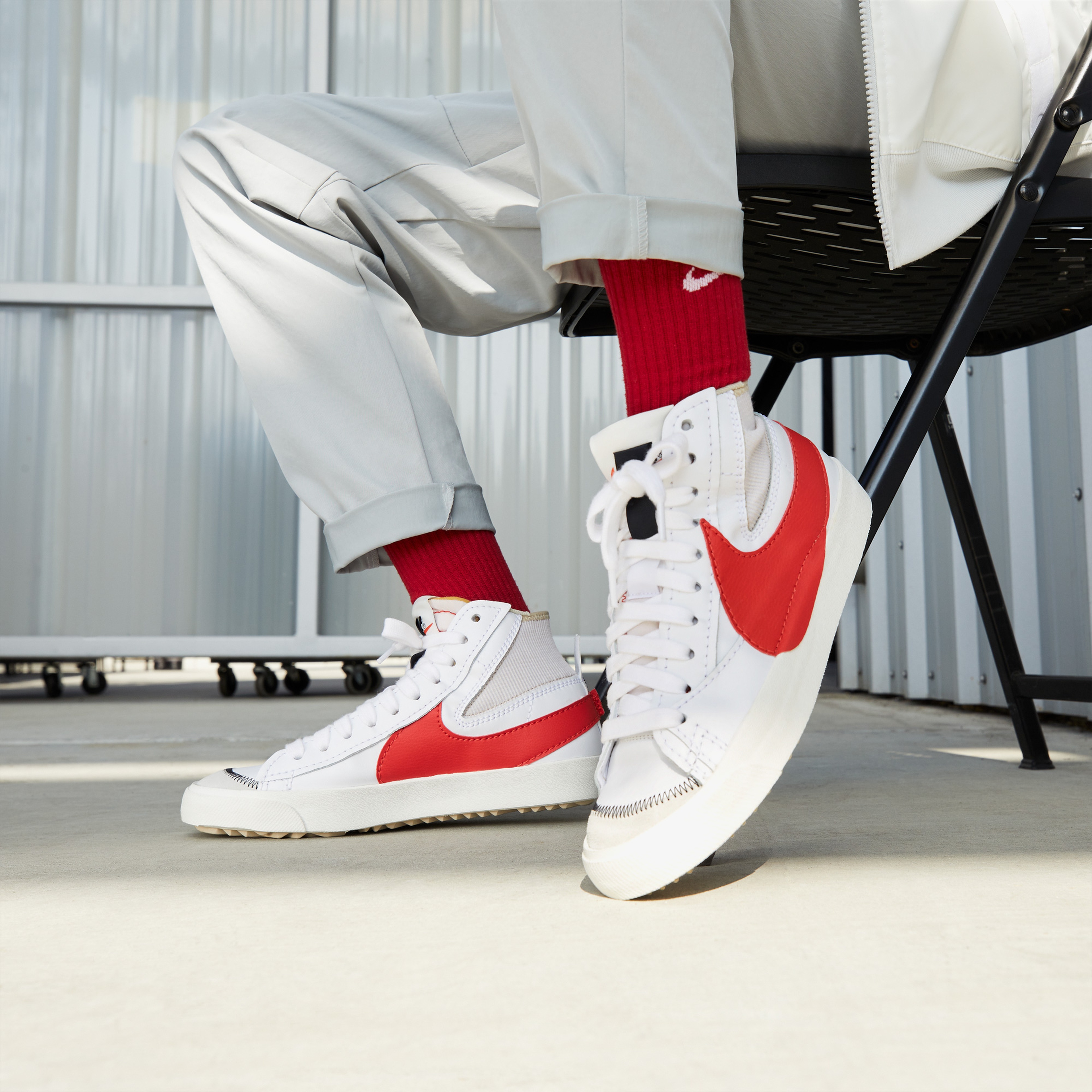 Nike Blazer Mid '77 Jumbo Erkek Beyaz Spor Ayakkabı