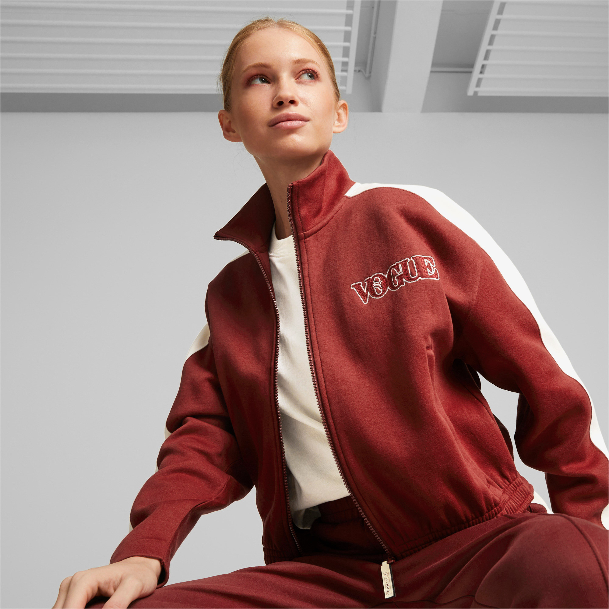 Puma X Vogue T7 Cropped Kadın Kırmızı Mont