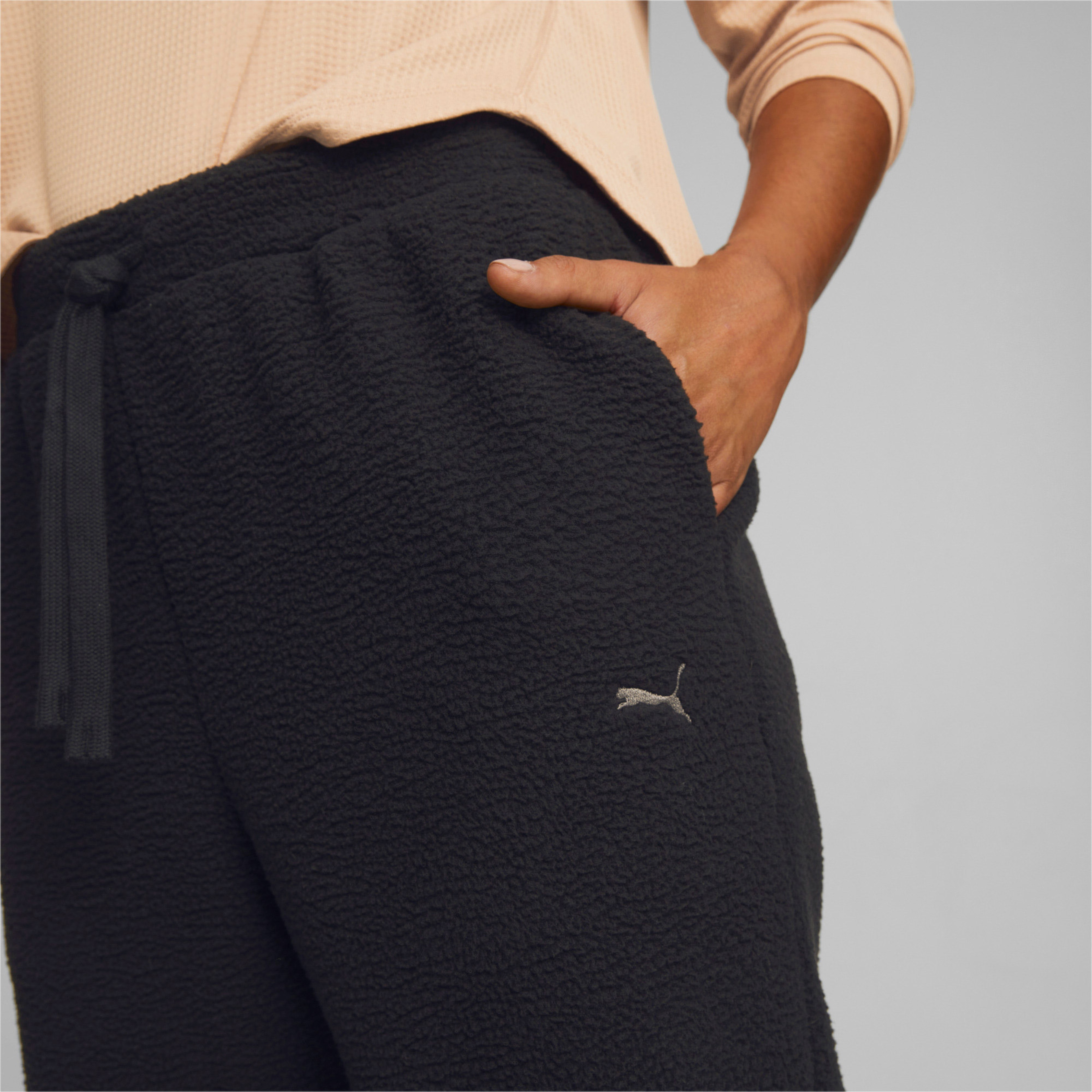 Puma Studio Sherpa Kadın Siyah Eşofman Altı