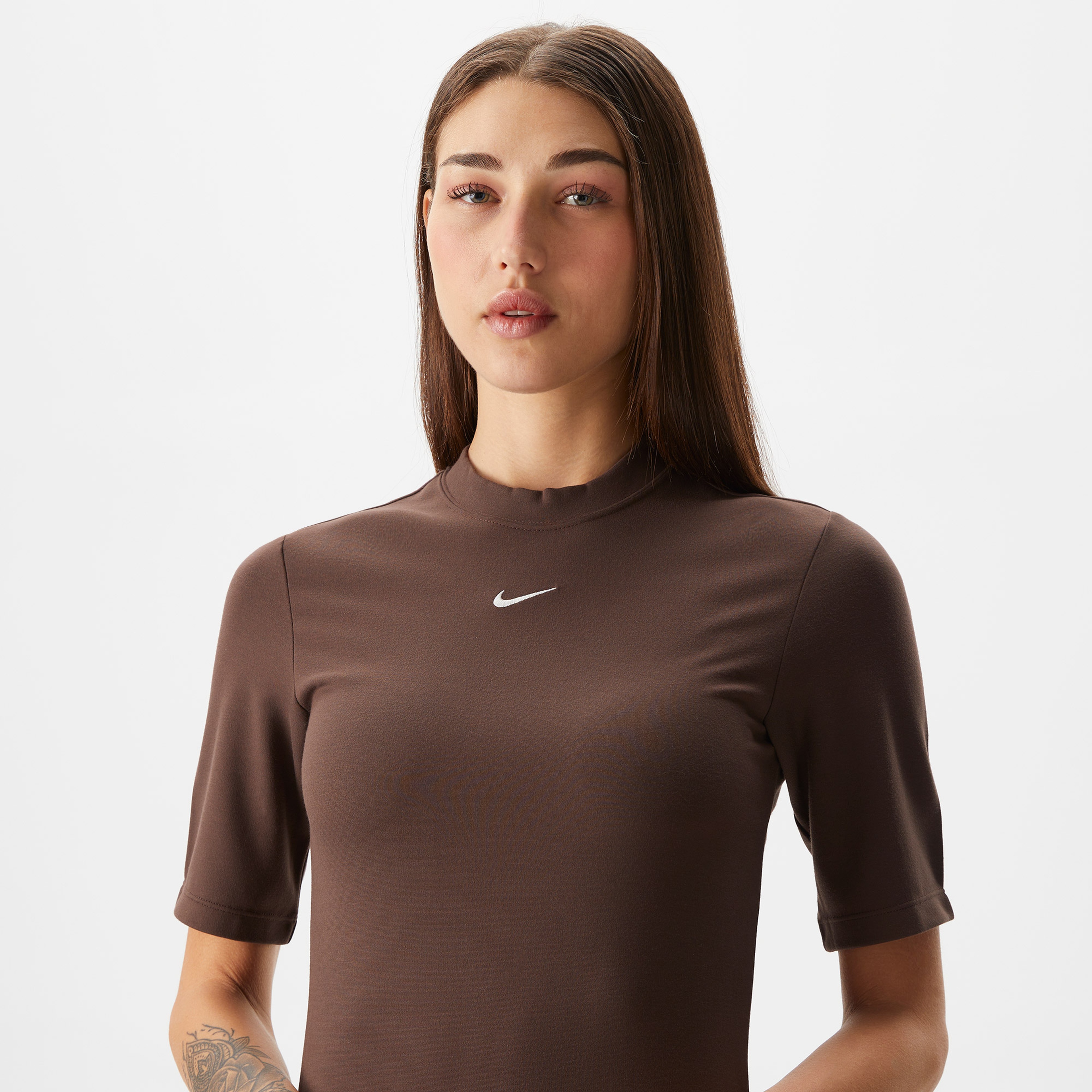 Nike Sportswear Chill Knit Sportswear Kadın Kahverengi Elbise