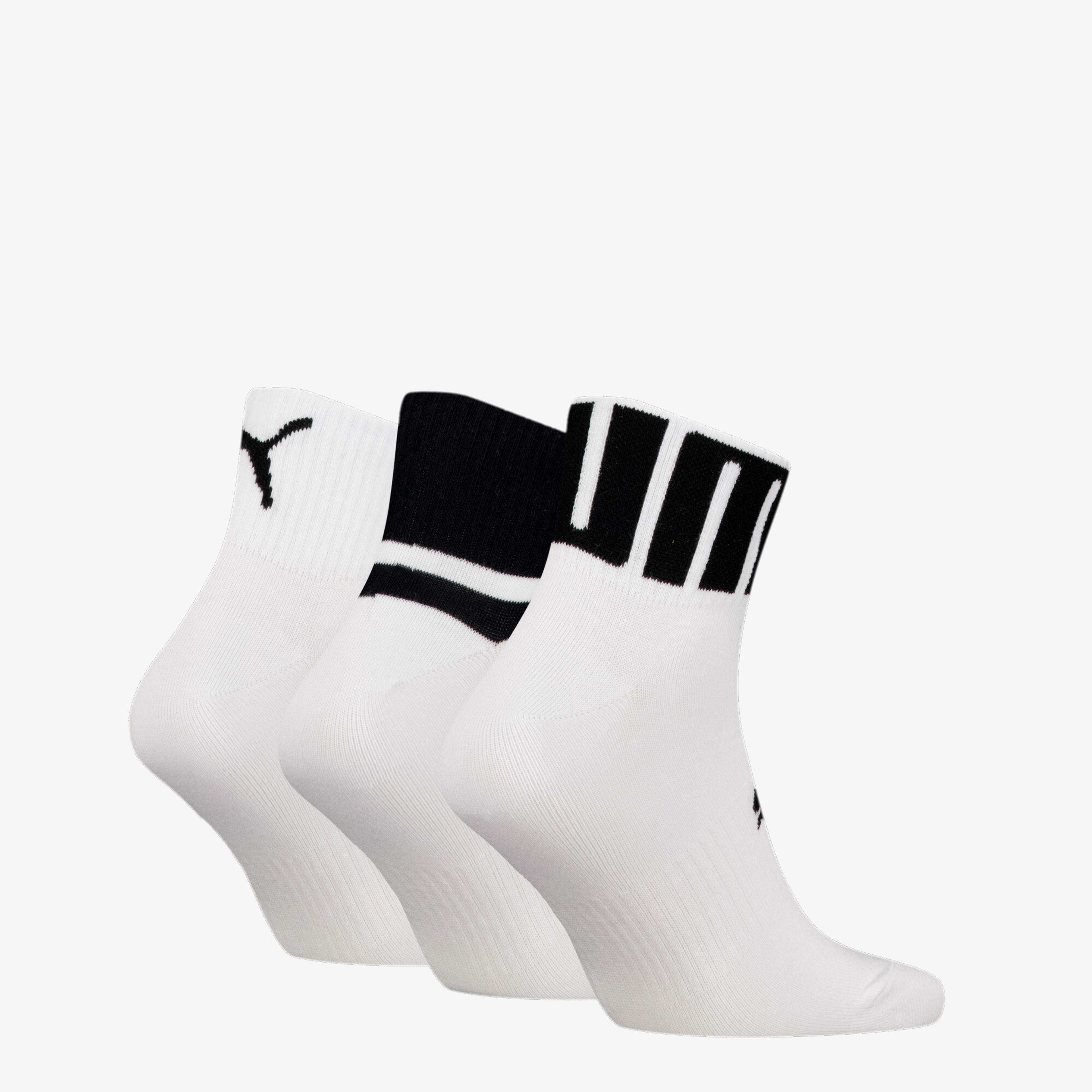 Puma Unisex Big Logo Quarter 3'lü Unisex Beyaz Çorap
