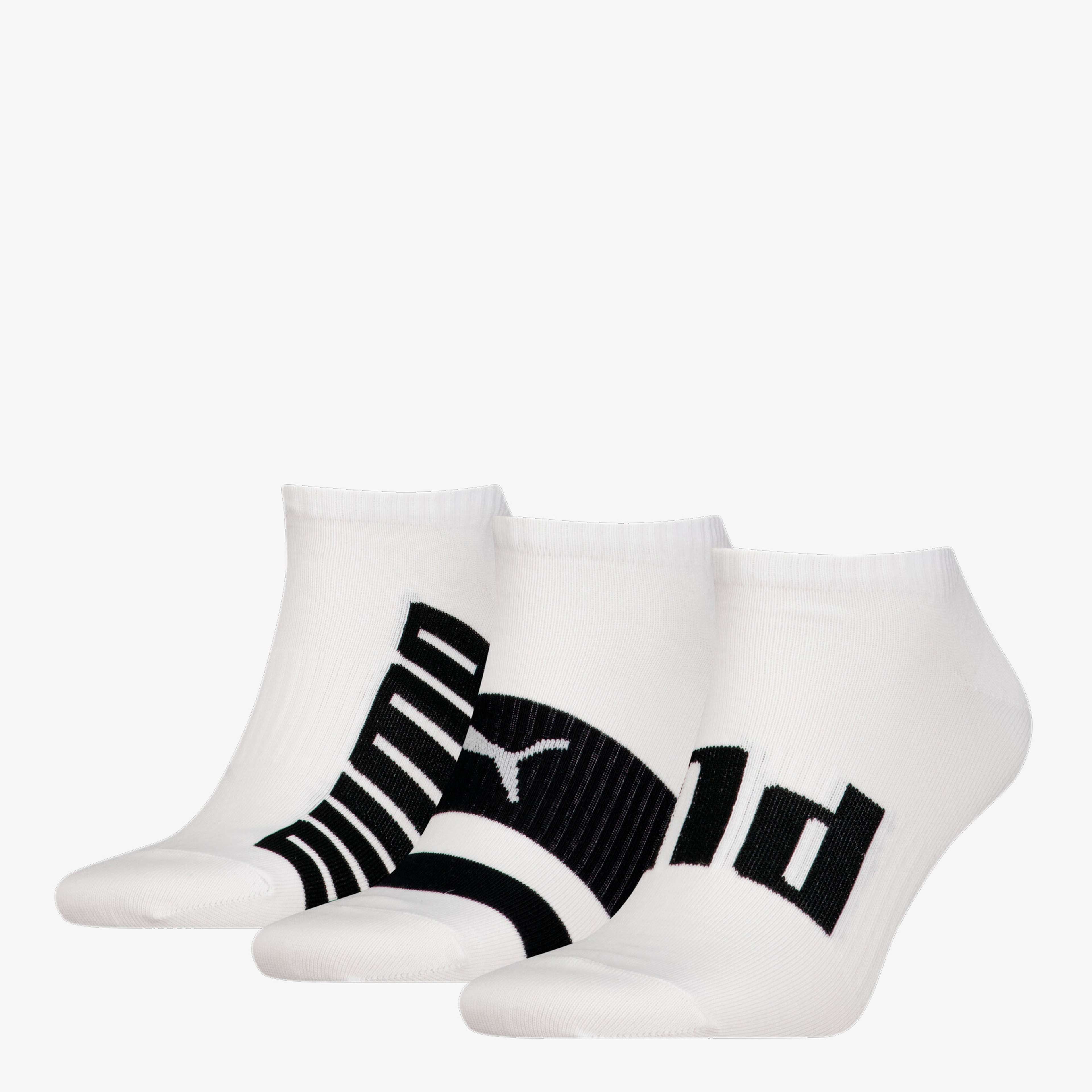 Puma Big Logo Spor Ayakkabı 3'lü Unisex Beyaz Çorap